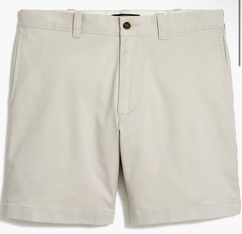 J. Crew J CREW 7” FLEX CHINO SHORT IN STONE product view