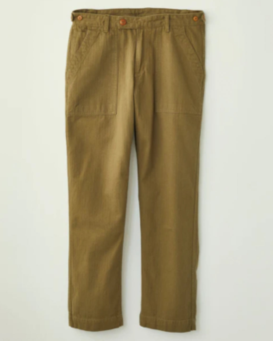 CORRIDOR HERRINGBONE CAMP POCKET TROUSER IN ARMY in ARMY — main product view