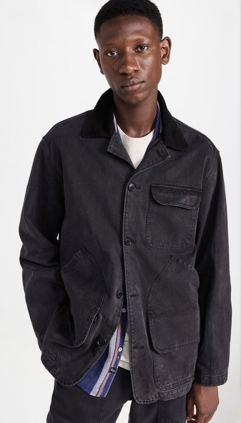 ALEX MILL FRONTIER JACKET IN WASHED BLACK product view