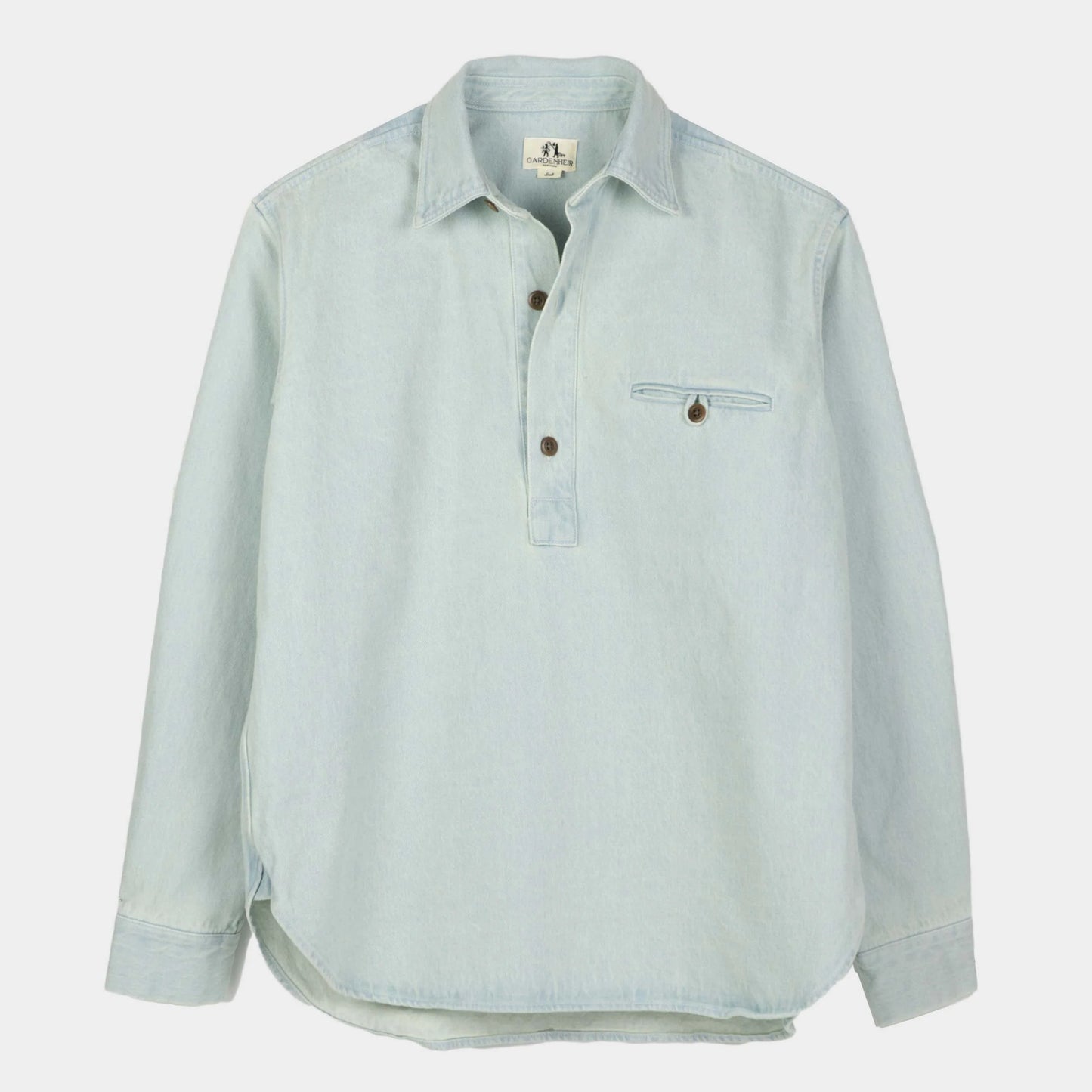 Gardenheir - TODD SNYDER X GARDENHEIR COTTON MESH LONG SLEEVE SHIRT IN SAGE - Rent With Thred