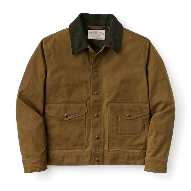 FILSON TIN CLOTH WORK JACKET IN DARK TAN in DARK TAN — main product view