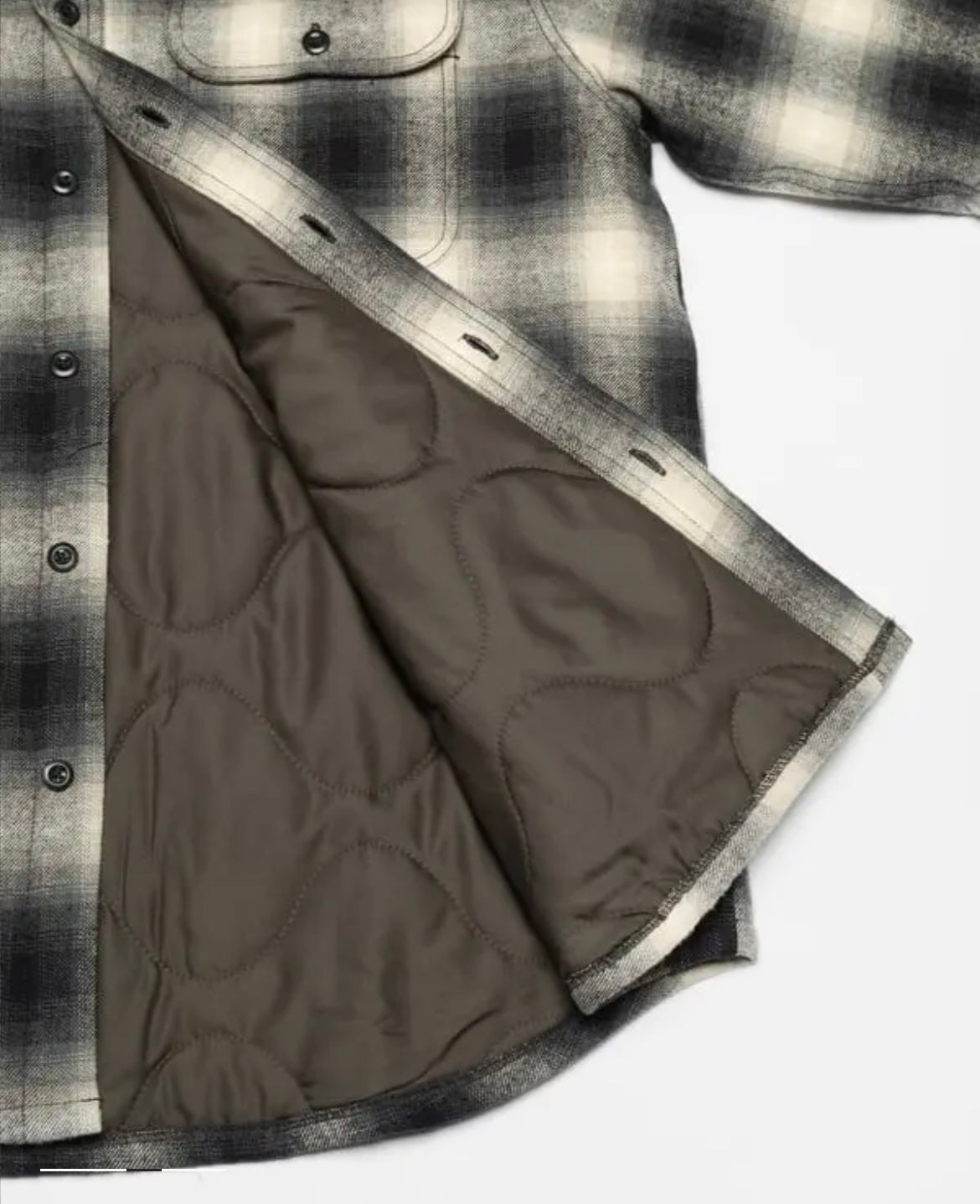 NUDIE JEANS GLENN PADDED SHADOW CHECK SHIRT IN BLACK in BLACK — view 4