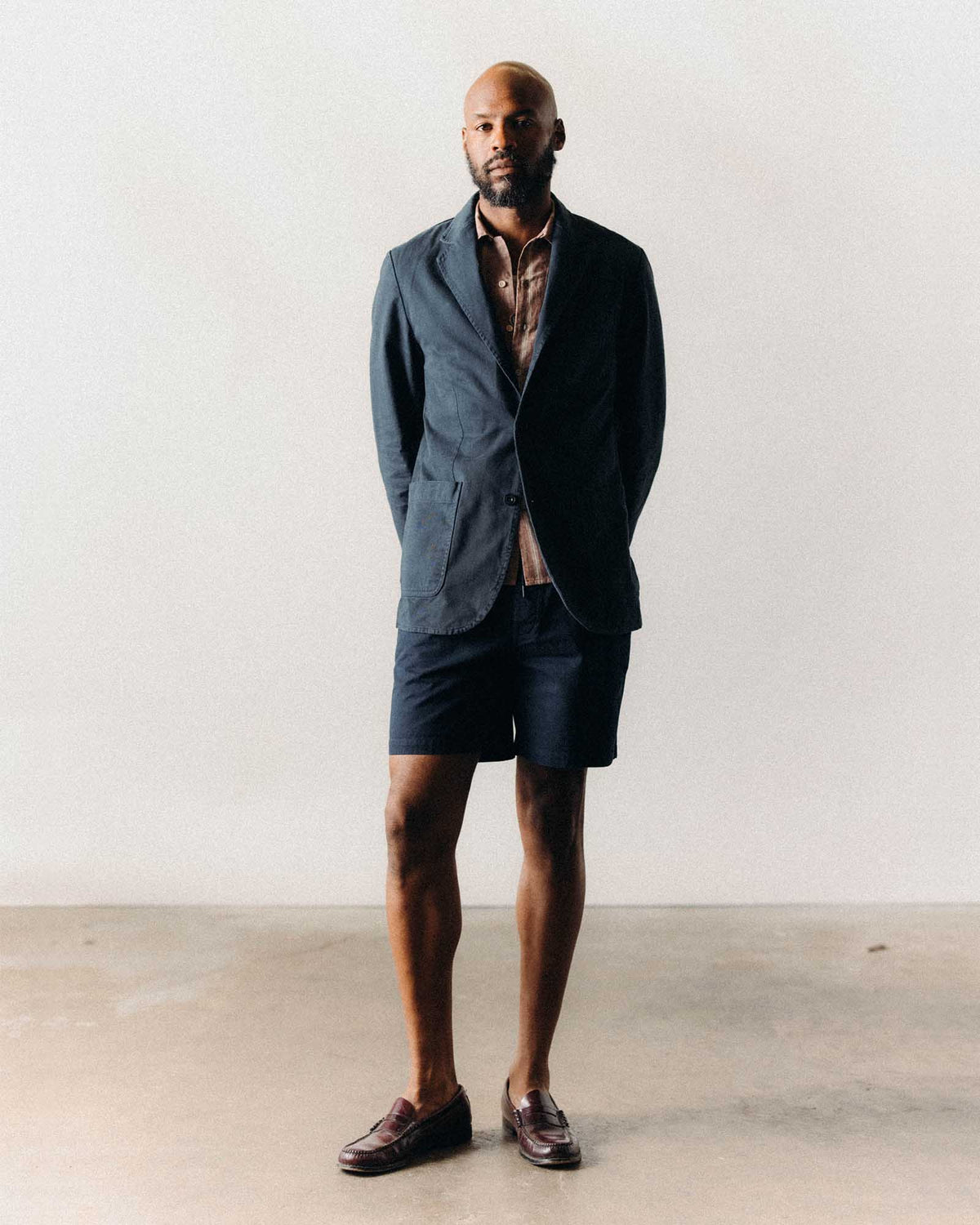 TAYLOR STITCH FOUNDATION SPORTCOAT IN ORGANIC NAVY TWILL in ORGANIC NAVY TWILL — view 2