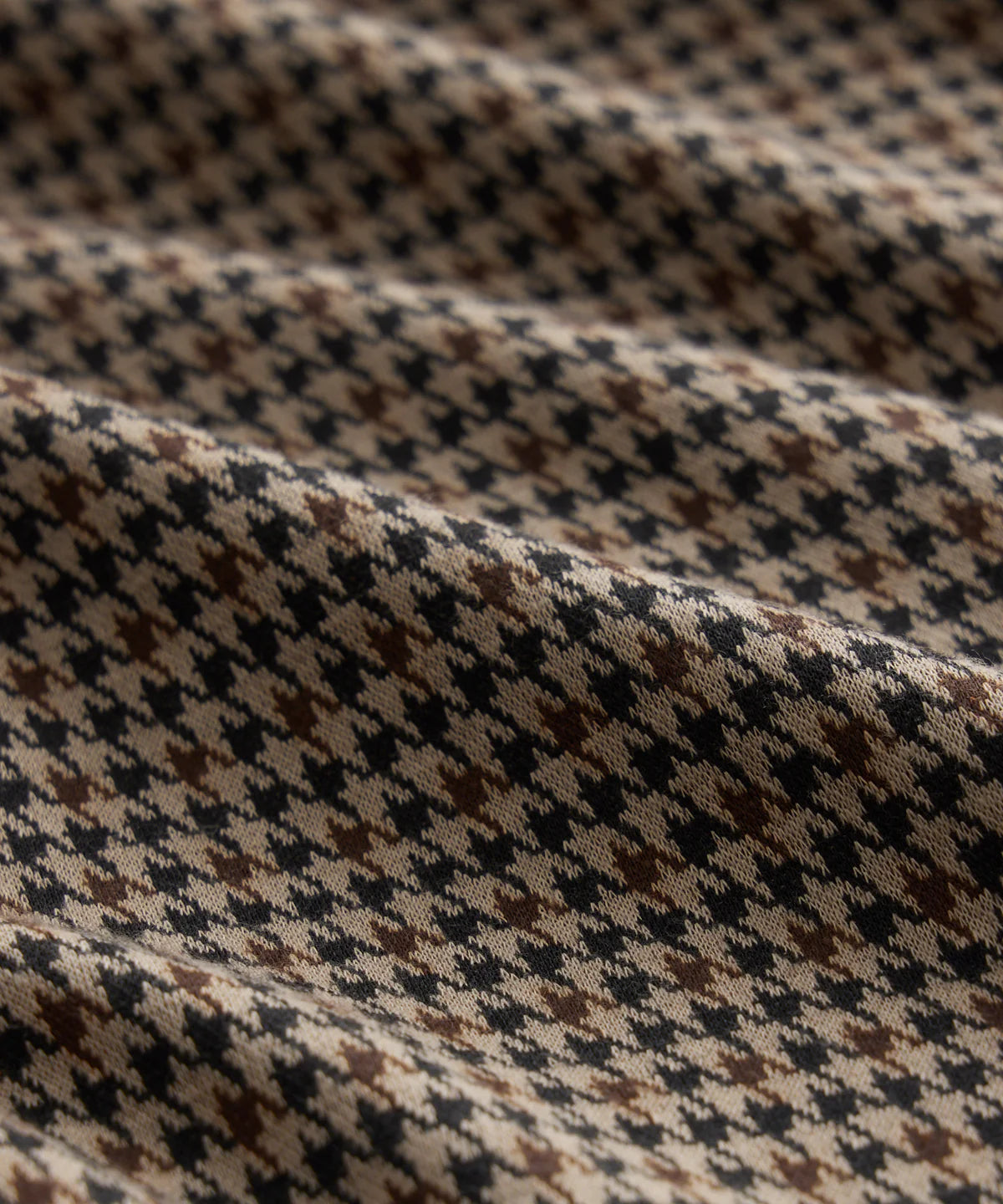 TODD SNYDER HOUNDSTOOTH ZIP JACKET IN DARK WHEAT in DARK WHEAT — view 3