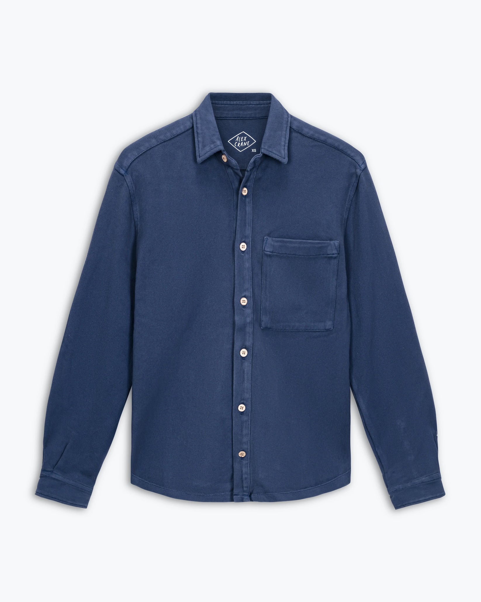 ALEX CRANE CAZA KNIT SHIRT IN INDIGO in INDIGO — main product view