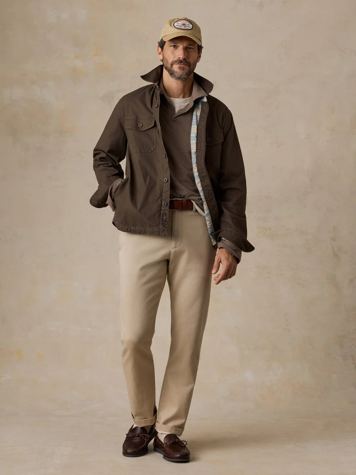 FAHERTY STRETCH BLANKET LINED CPO - COAST BROWN