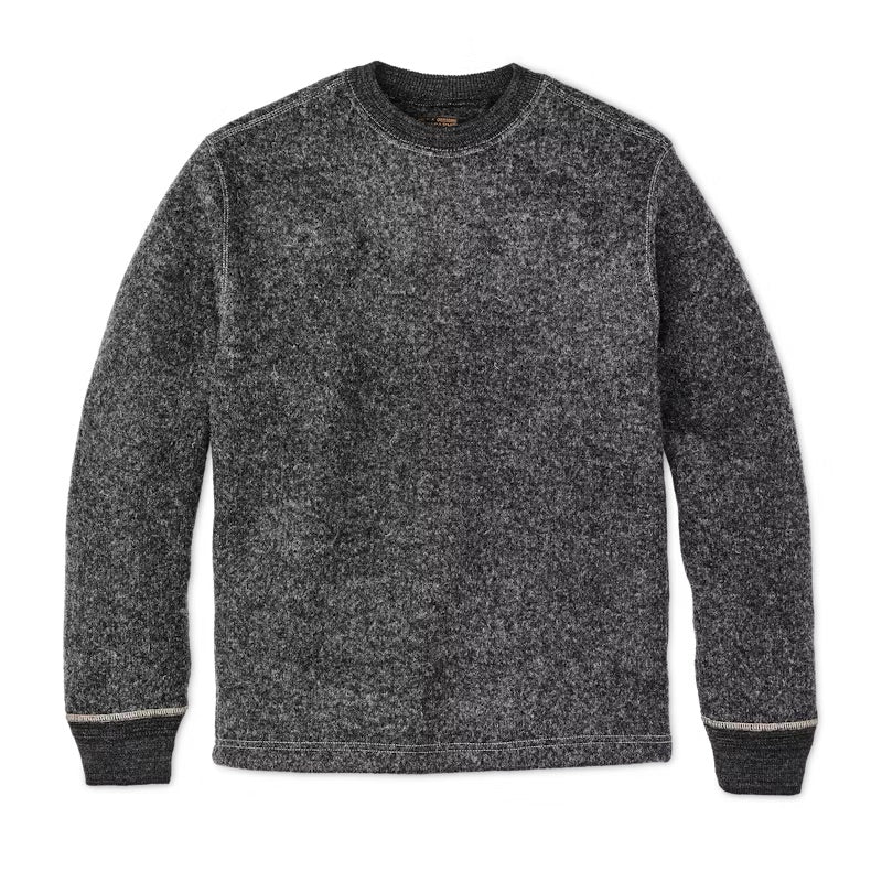 FILSON KEYPORT WOOL CREWNECK IN CHARCOAL HEATHER in CHARCOAL HEATHER — main product view