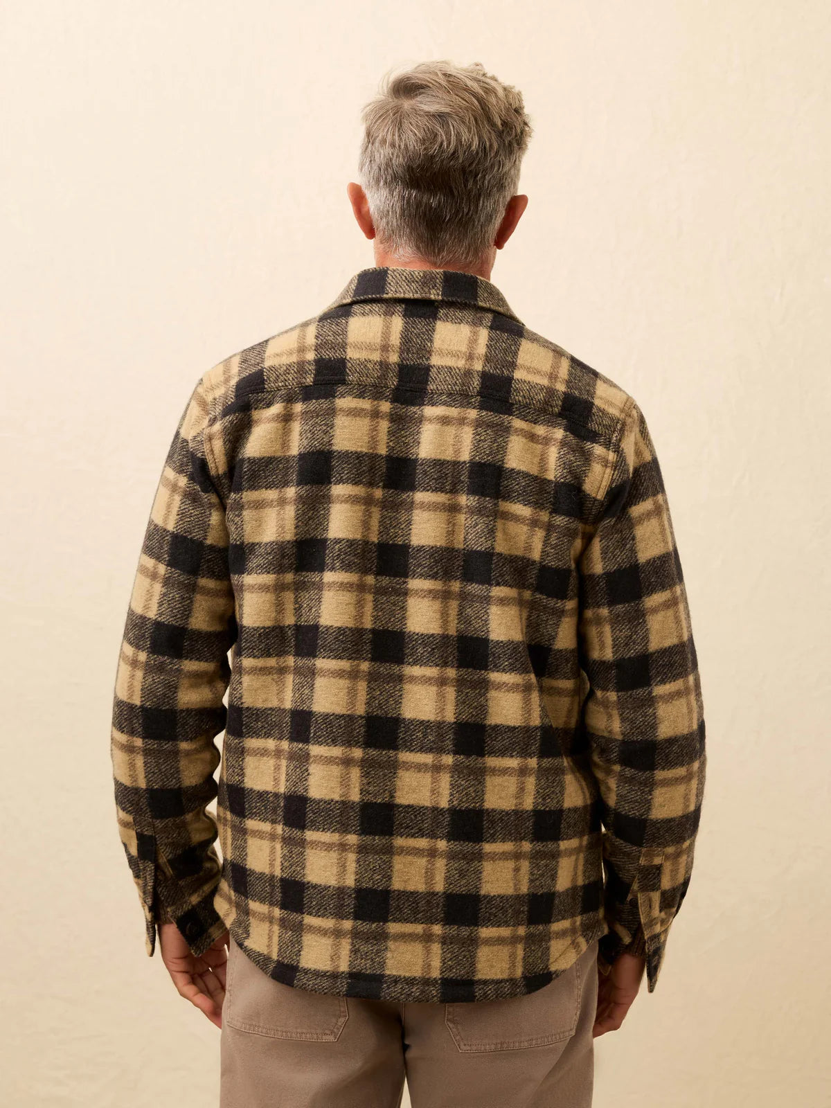 FAHERTY RANGE FLEECE LINED CPO IN SHADOW EARTH PLAID in SHADOW EARTH PLAID — view 2