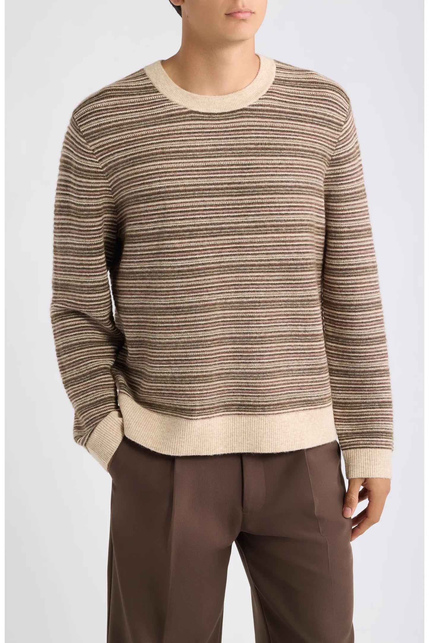 CORRIDOR MINI STRIPE CREWNECK IN MULTI STRIPE