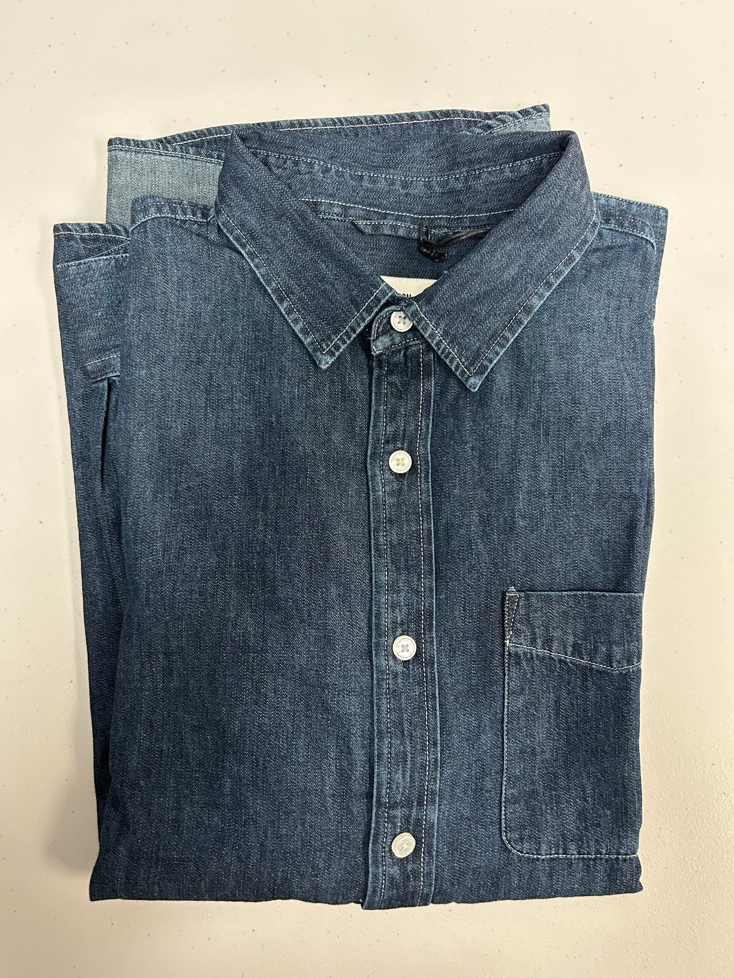 BUCK MASON VINTAGE ONE POCKET SHIRT IN DARK WASH