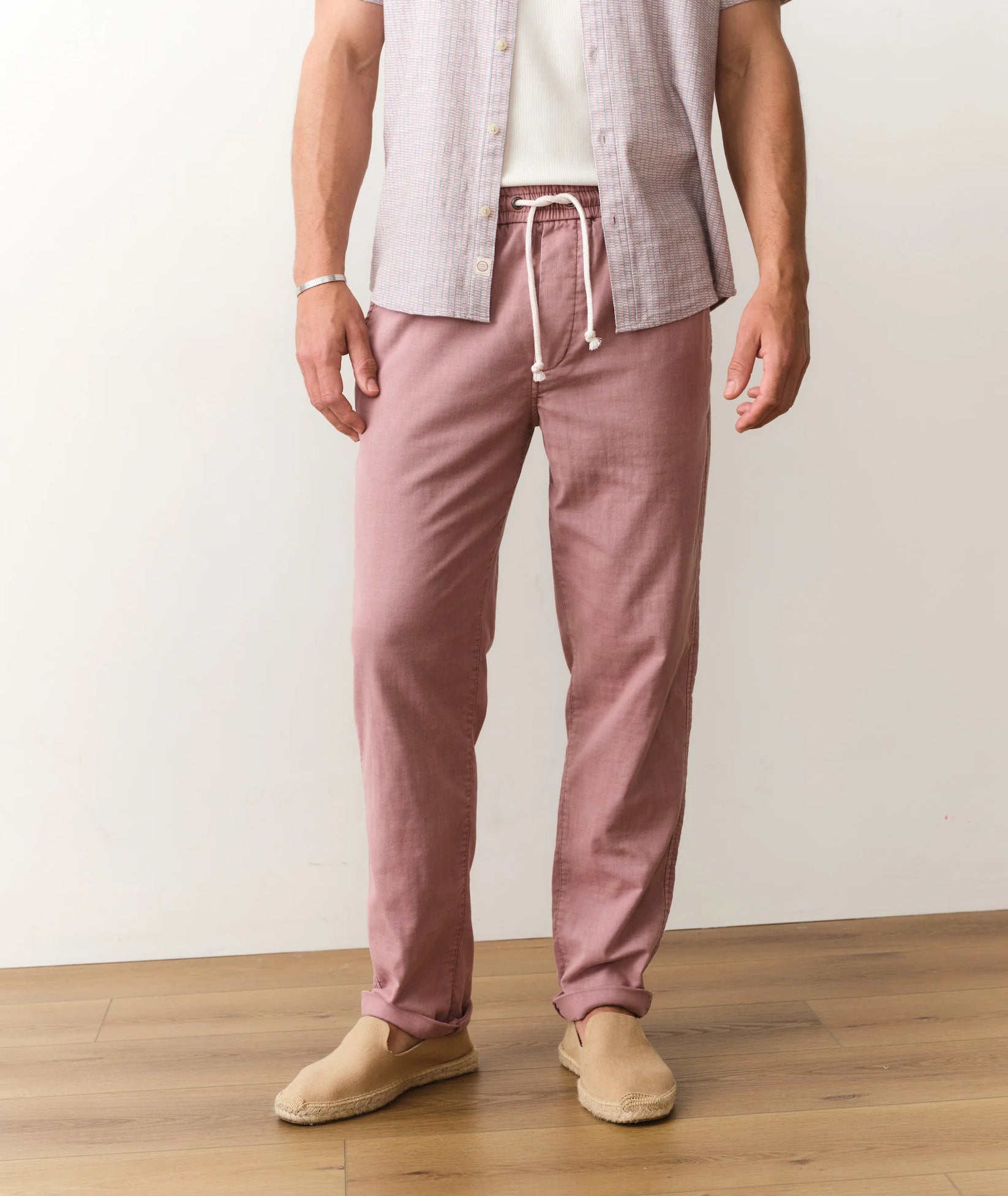 MARINE LAYER SATURDAY STRETCH BEACH PANT IN FADED BRICK in FADED BRICK — view 2