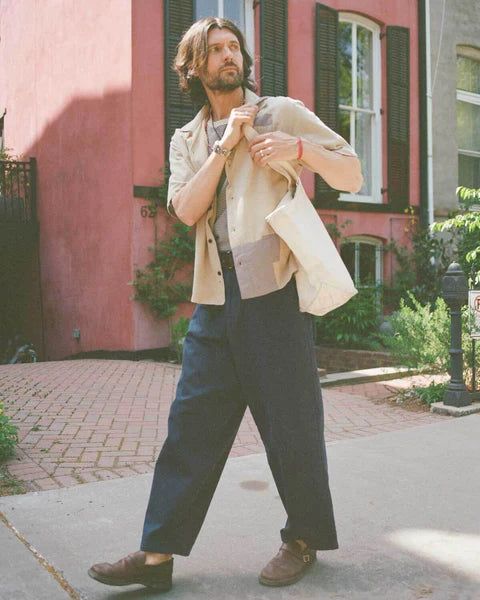 CORRIDOR PATCHWORK SS SHIRT IN NATURAL in NATURAL — view 2