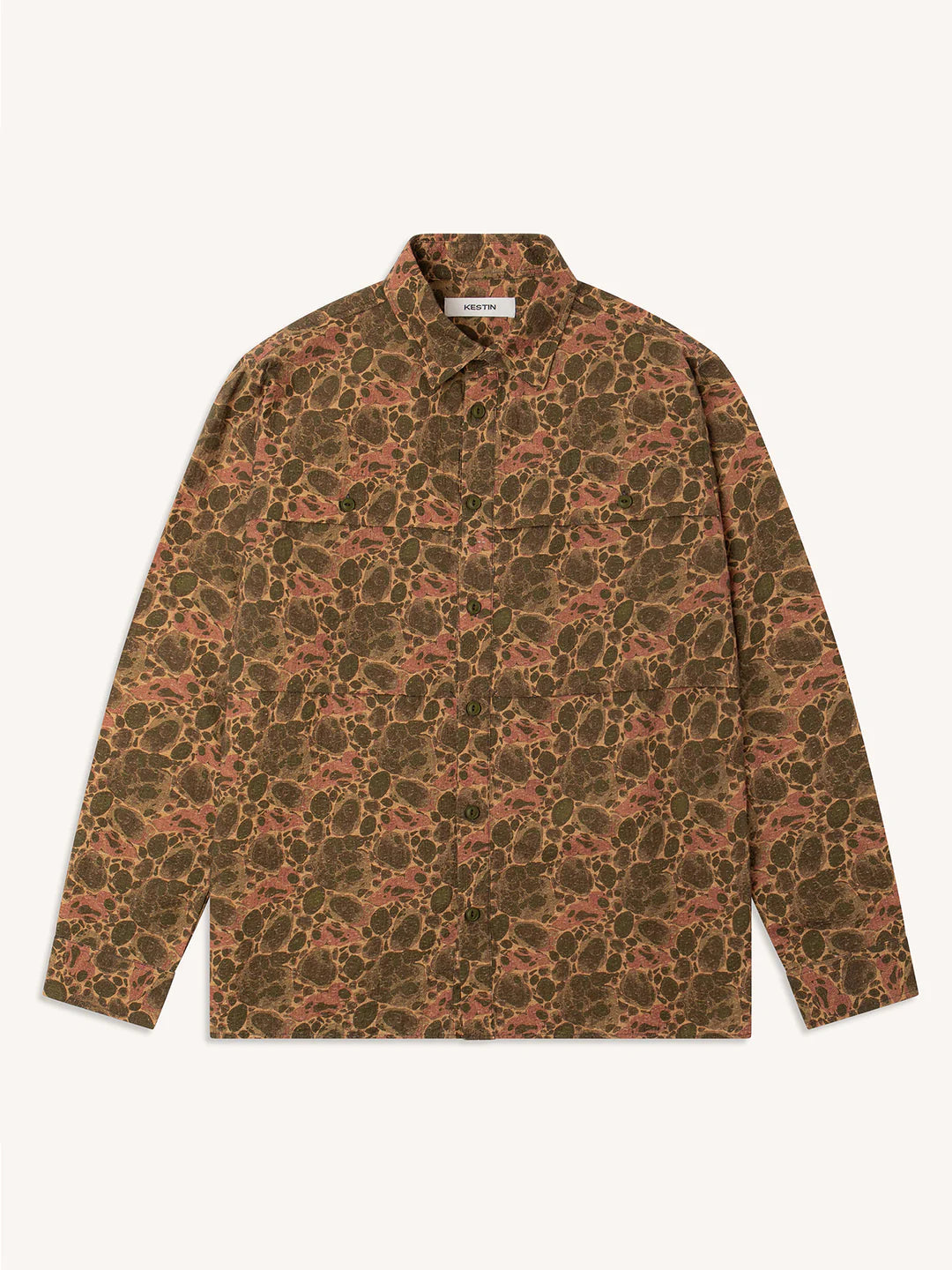 KESTIN TAYMOUNT JACKET IN OLIVE MARBLE TEXTURED COTTON in OLIVE MARBLE TEXTURED COTTON — main product view