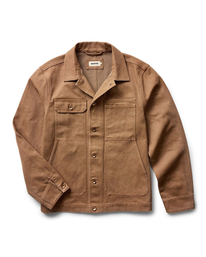 TAYLOR STITCH THE LONGSHORE JACKET IN TOBACCO CHIPPED CANVAS