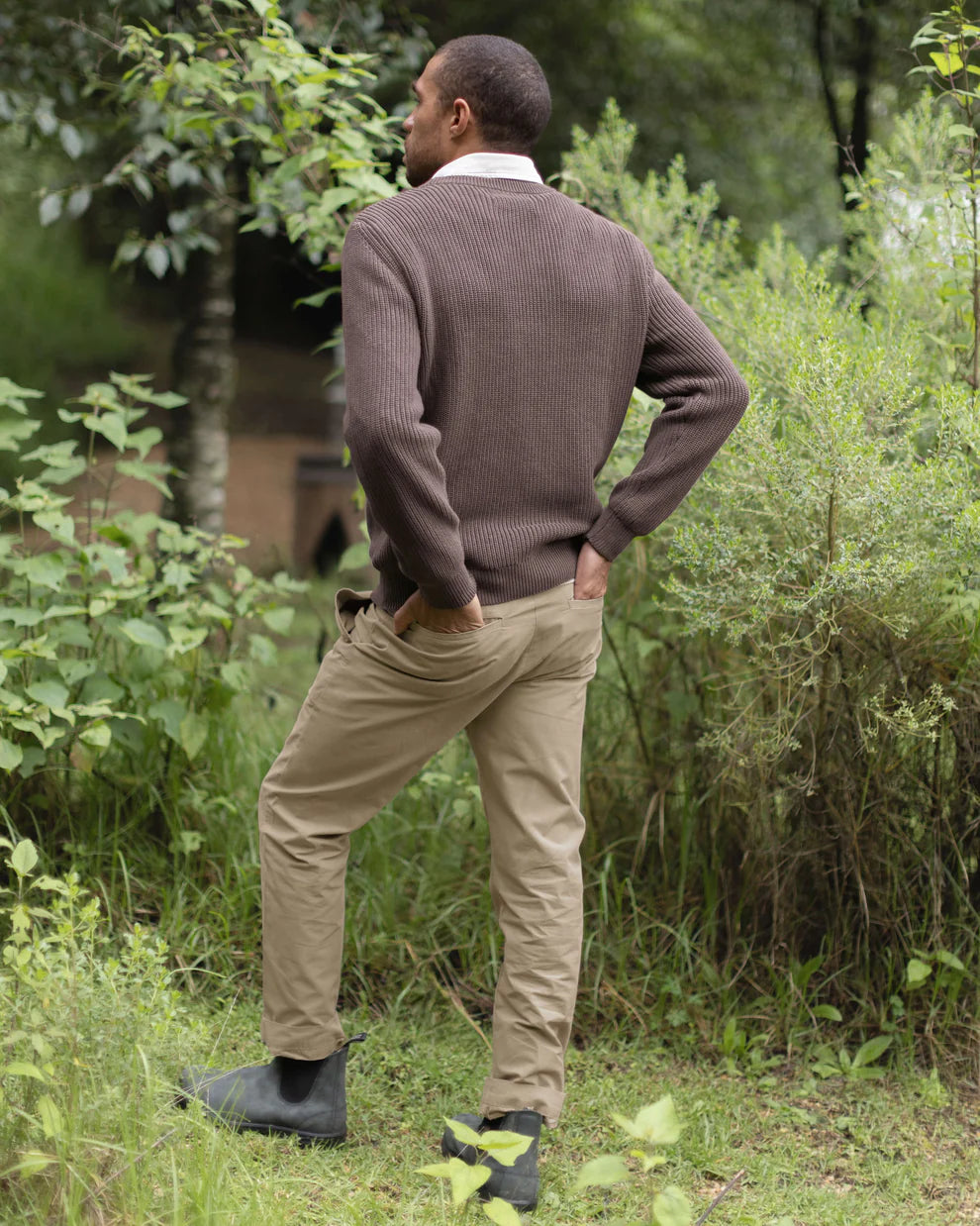ALEX CRANE BAY SWEATER IN COFFEE in COFFEE — view 3