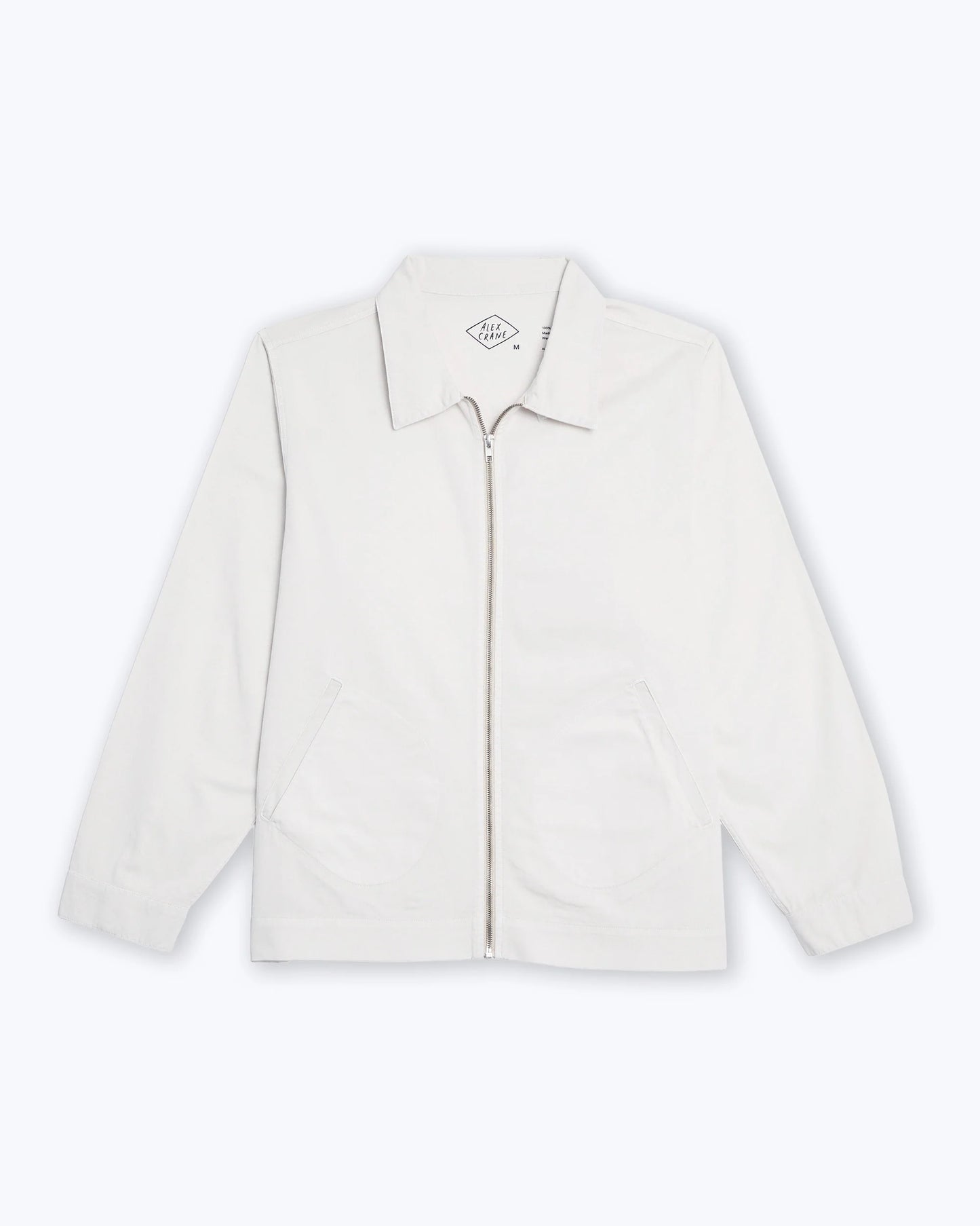 ALEX CRANE TWILL ZIP JACKET IN CREAM