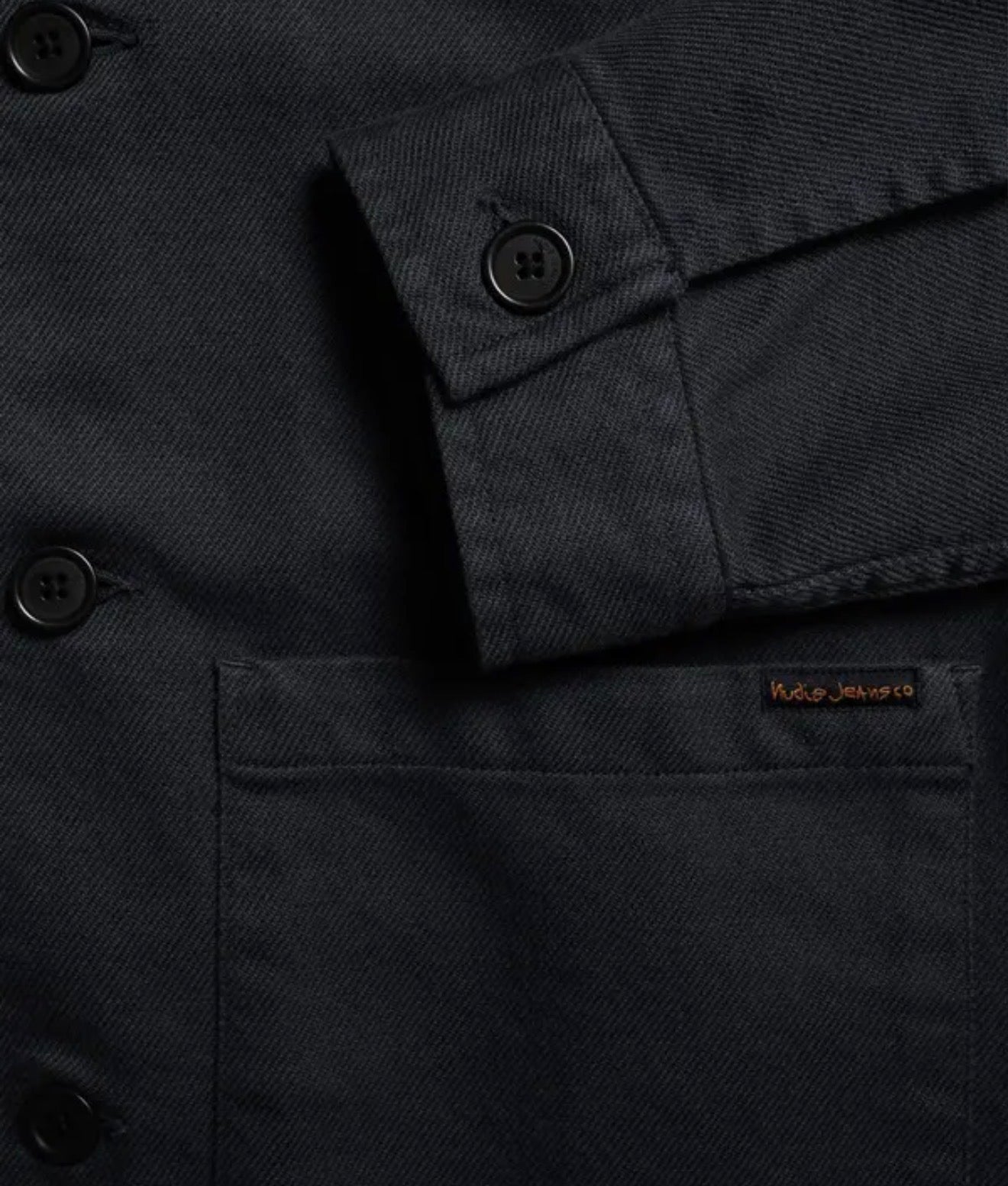 NUDIE JEANS BARNEY WORKER JACKET IN BLACK in BLACK — view 3