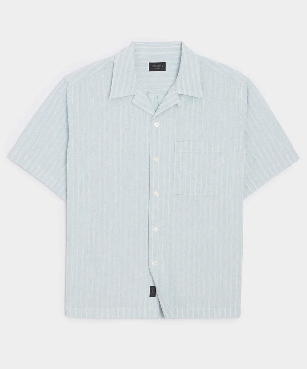 TODD SNYDER JACQUARD INDIGO CAPRI SHIRT IN BLEACHED INDIGO in BLEACHED INDIGO — main product view
