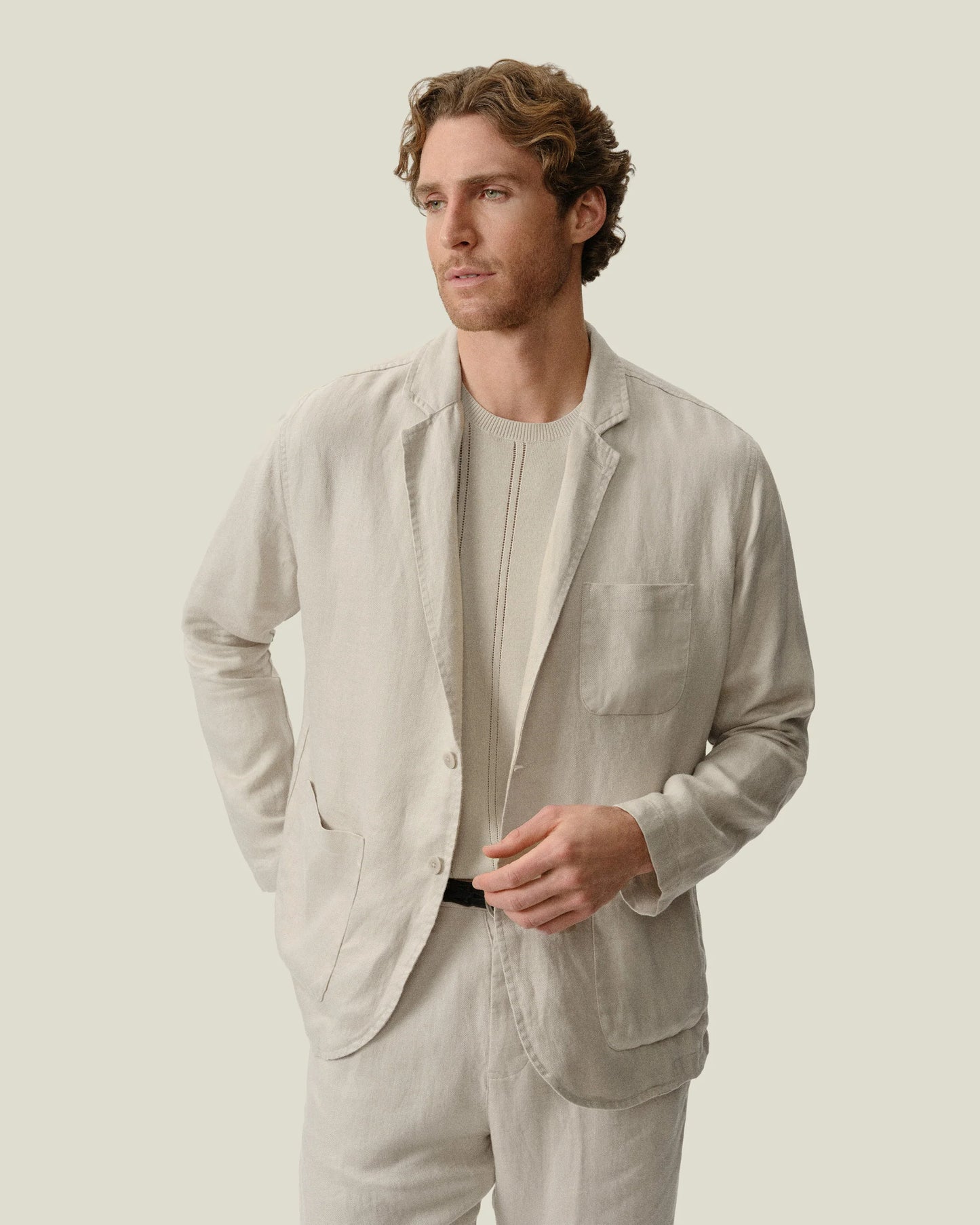 ALEX CRANE ALTA BLAZER IN BONE