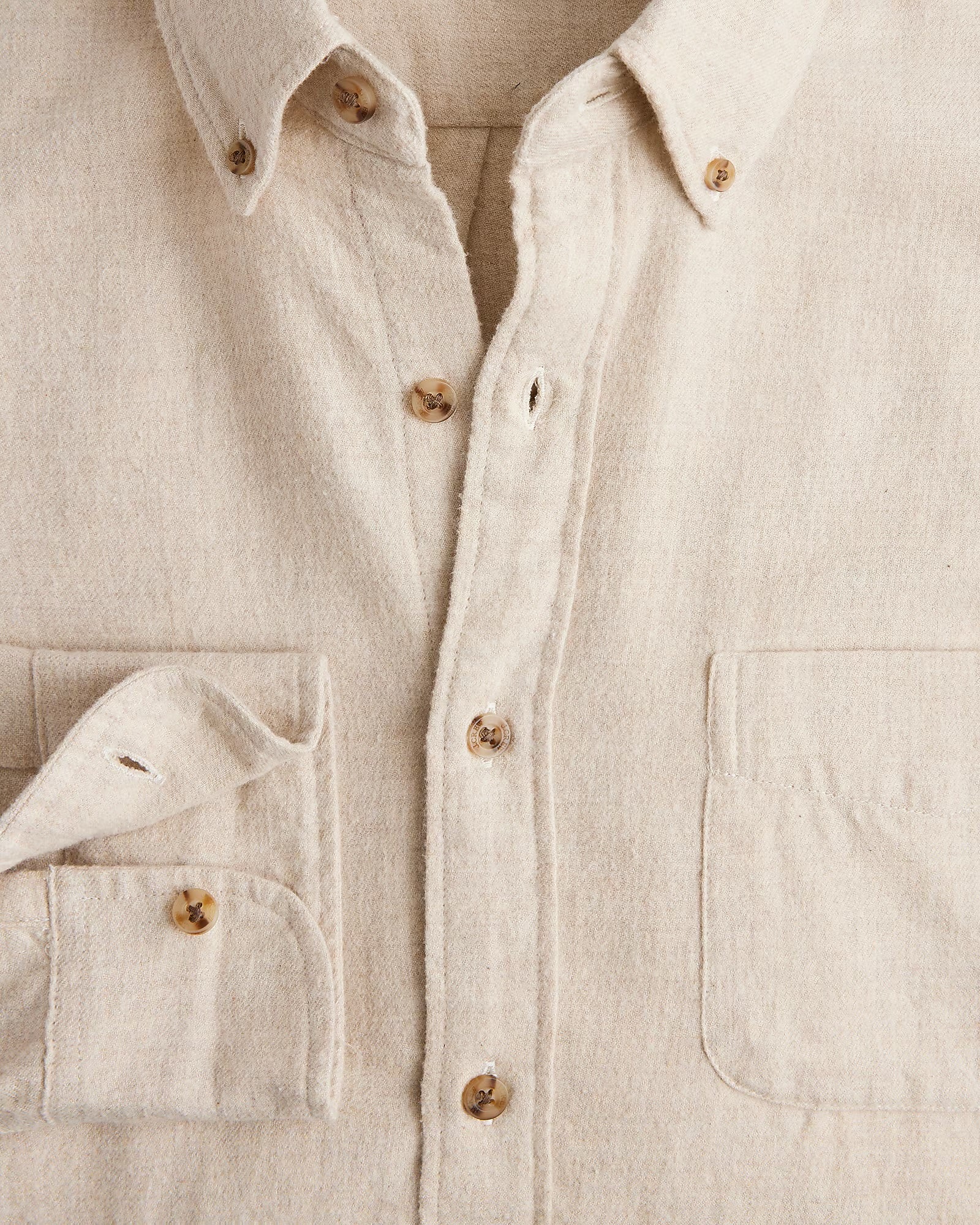 J. Crew J.CREW BRUSHED TWILL SHIRT IN HEATHER FLAX in HEATHER FLAX — view 2