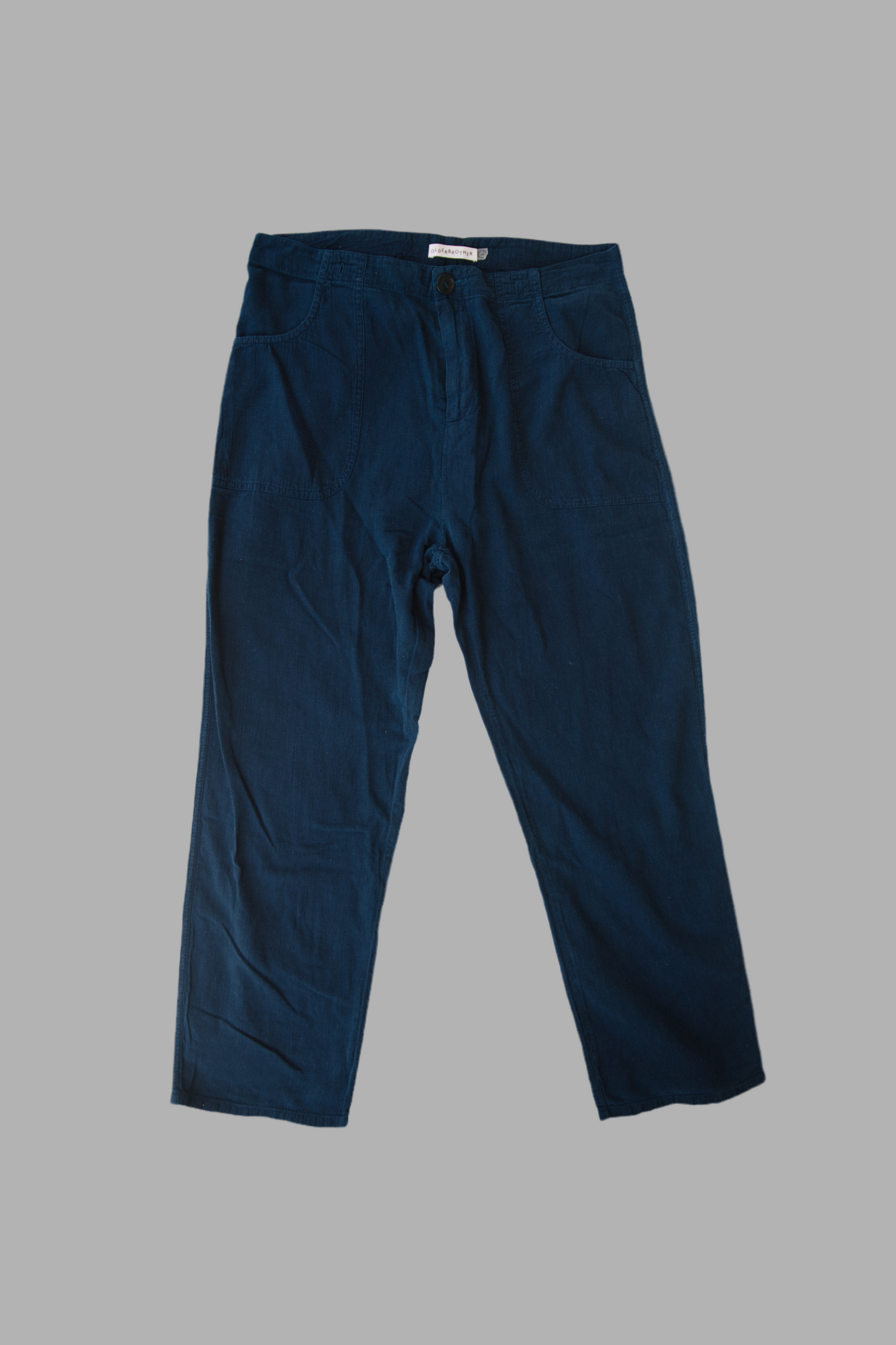 OLDERBROTHER LINEN UTILITY PANT IN INDIGO in INDIGO — view 2