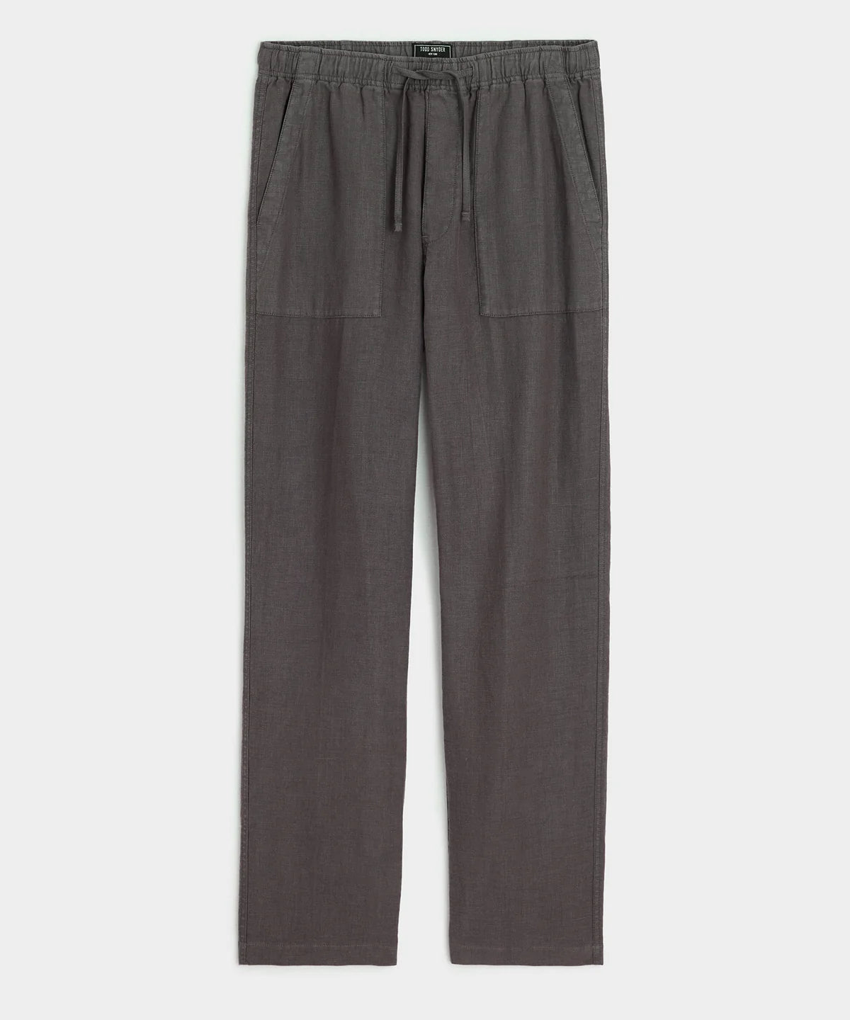 TODD SNYDER STRAIGHT FIT LINEN BEACH PANT IN WROUGHT IRON in WROUGHT IRON — main product view