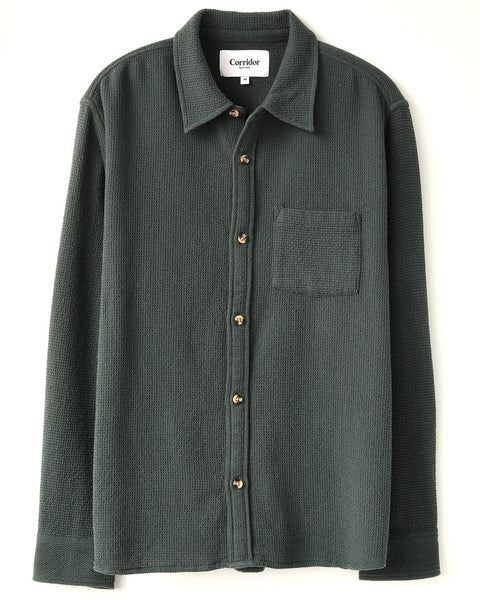 CORRIDOR WAFFLE LONG SLEEVE IN GREEN in GREEN — main product view