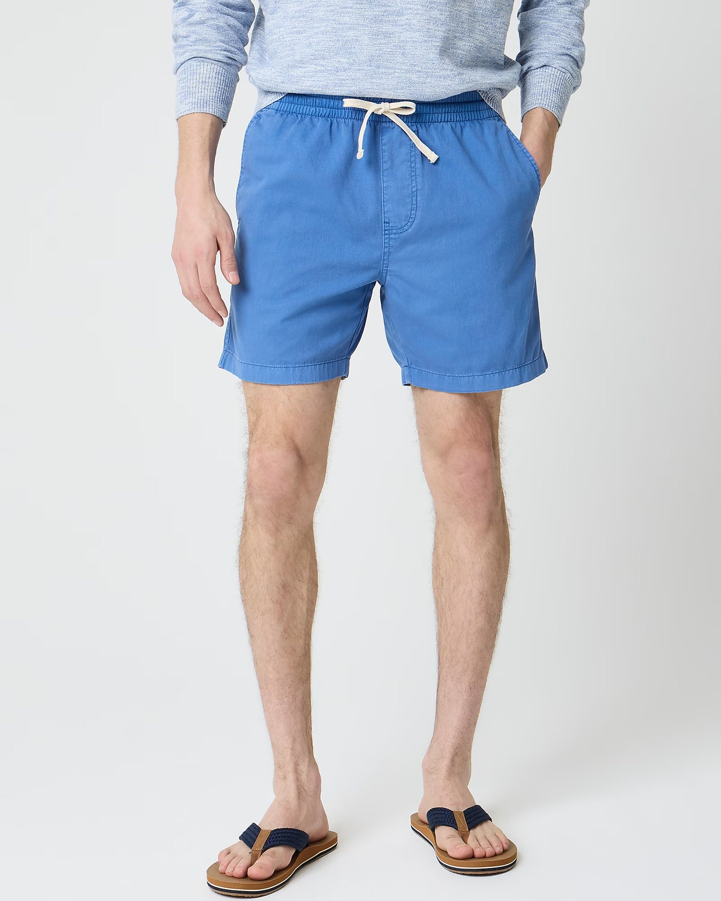 J CREW GARMENT-DYED DOCK SHORT IN DELPHINIUM BLUE