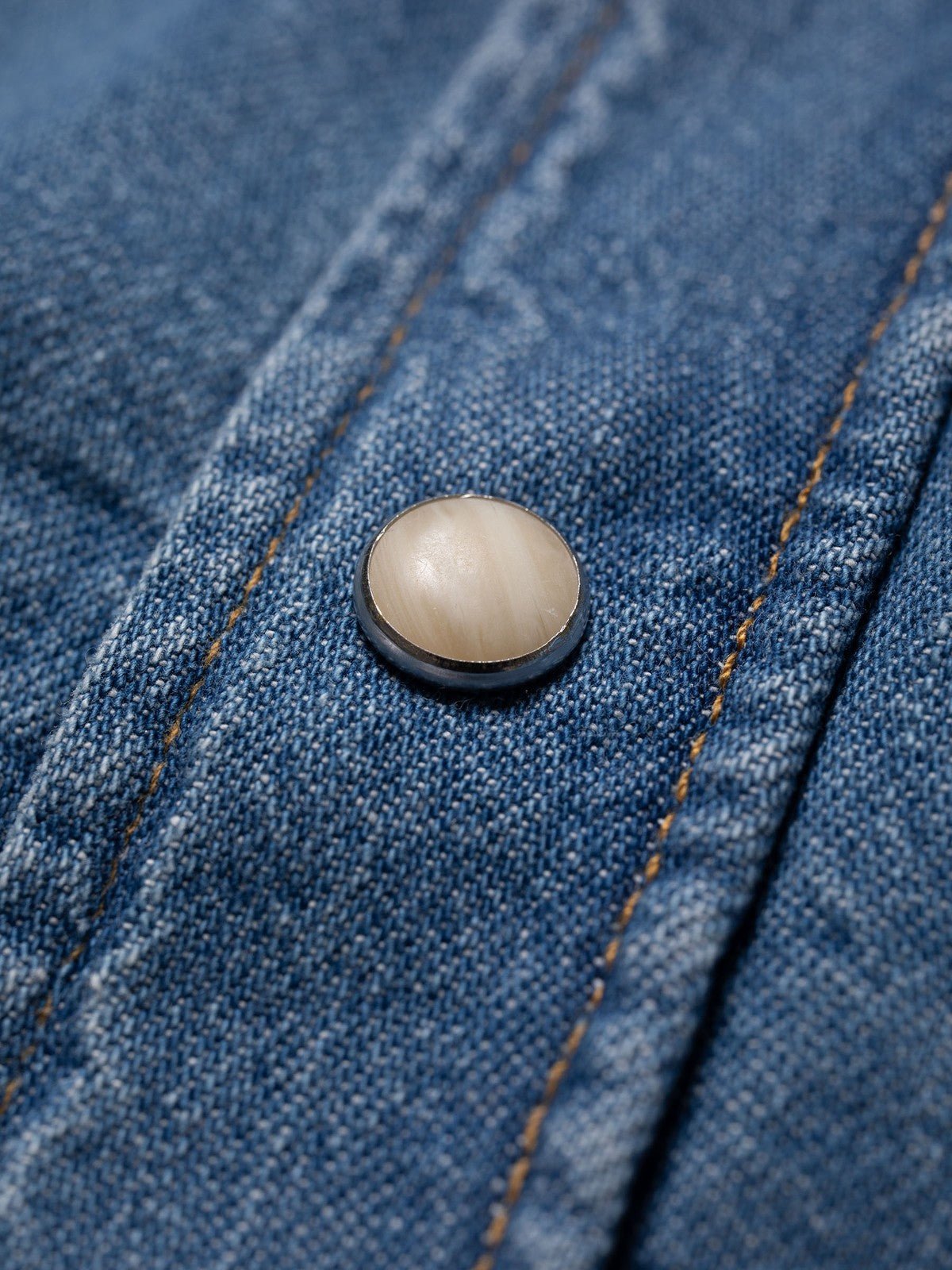 NUDIE JEANS GEORGE WESTERN SHIRT IN DENIM in DENIM — view 3
