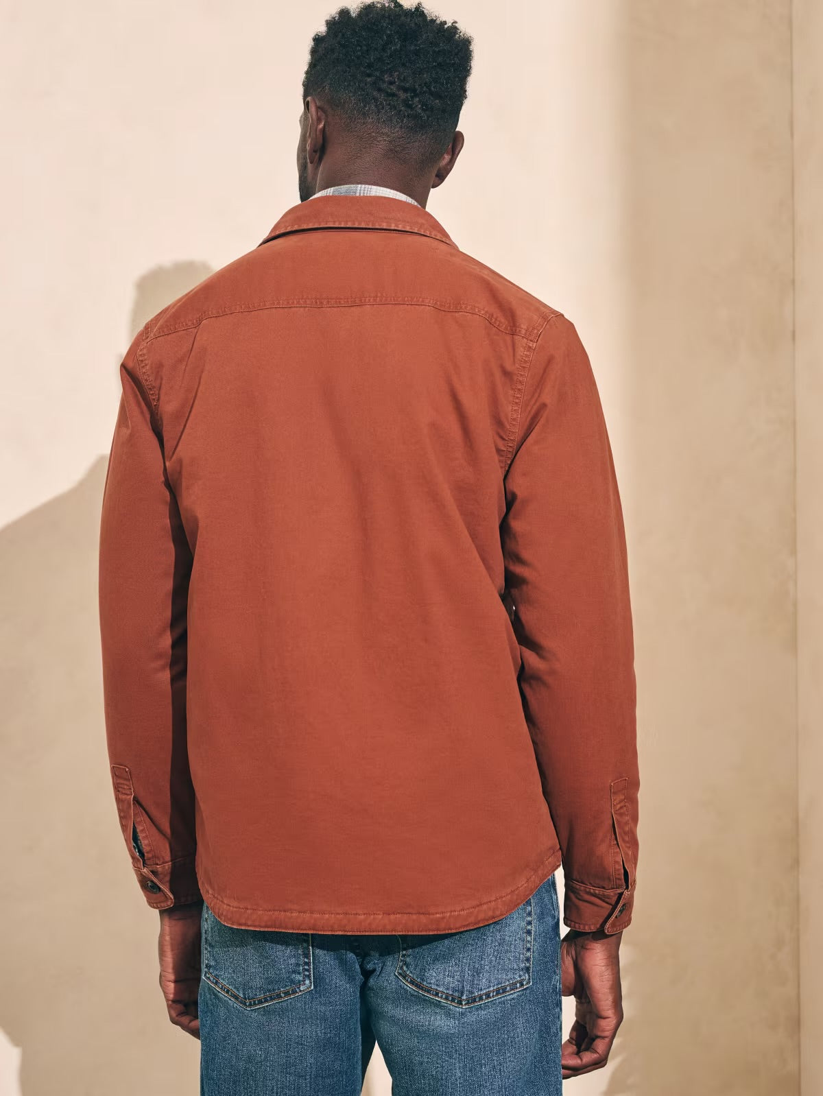 FAHERTY DOUG GOOD FEATHER STRETCH BLANKET LINED CPO IN DARK CHESTNUT in DARK CHESTNUT — view 2