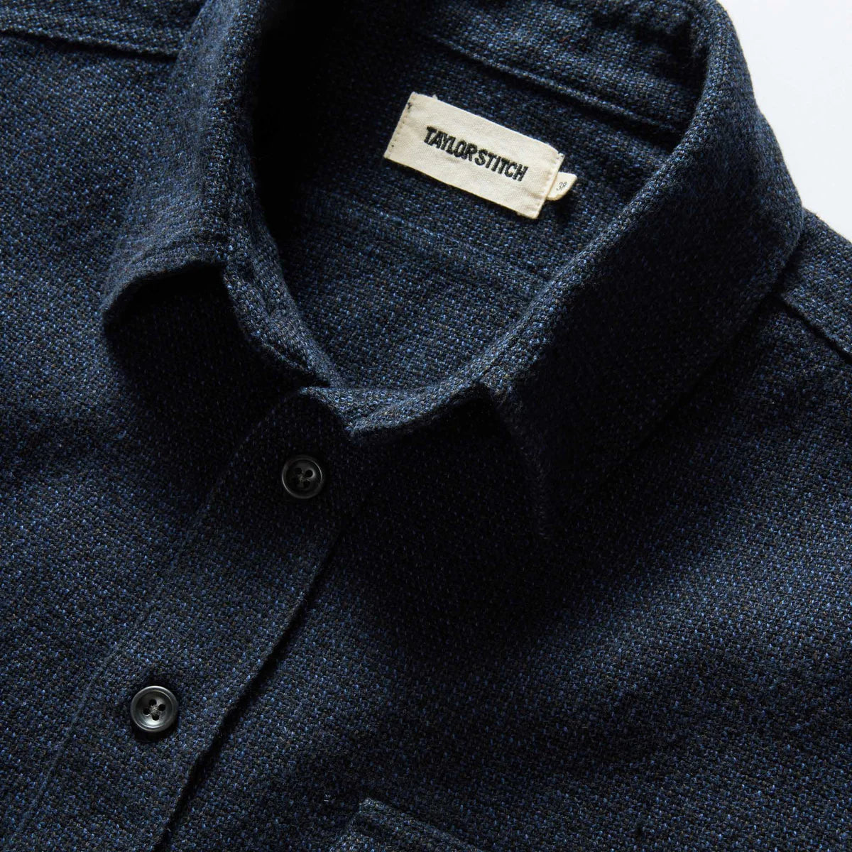 TAYLOR STITCH LEDGE SHIRT IN DARK NAVY LINEN TWEED in DARK NAVY LINEN TWEED — view 3