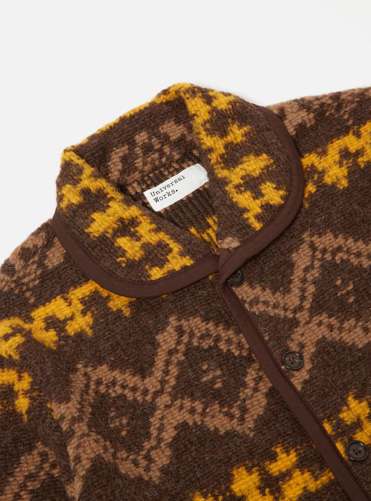 UNIVERSAL WORKS LANCASTER JACKET IN BROWN RUG FLEECE in BROWN RUG FLEECE — view 3