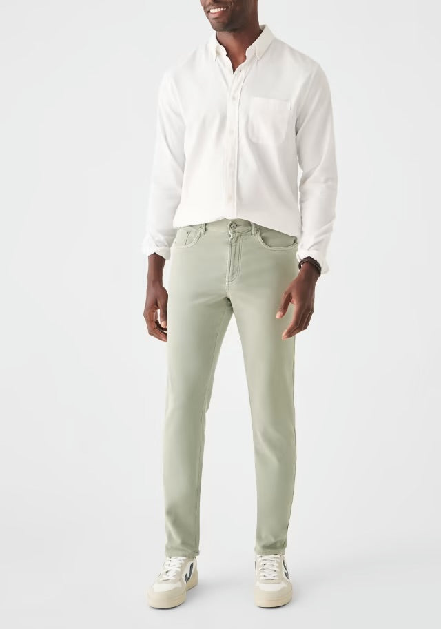 FAHERTY STRETCH TERRY CHINO IN FADED OLIVE in FADED OLIVE — main product view