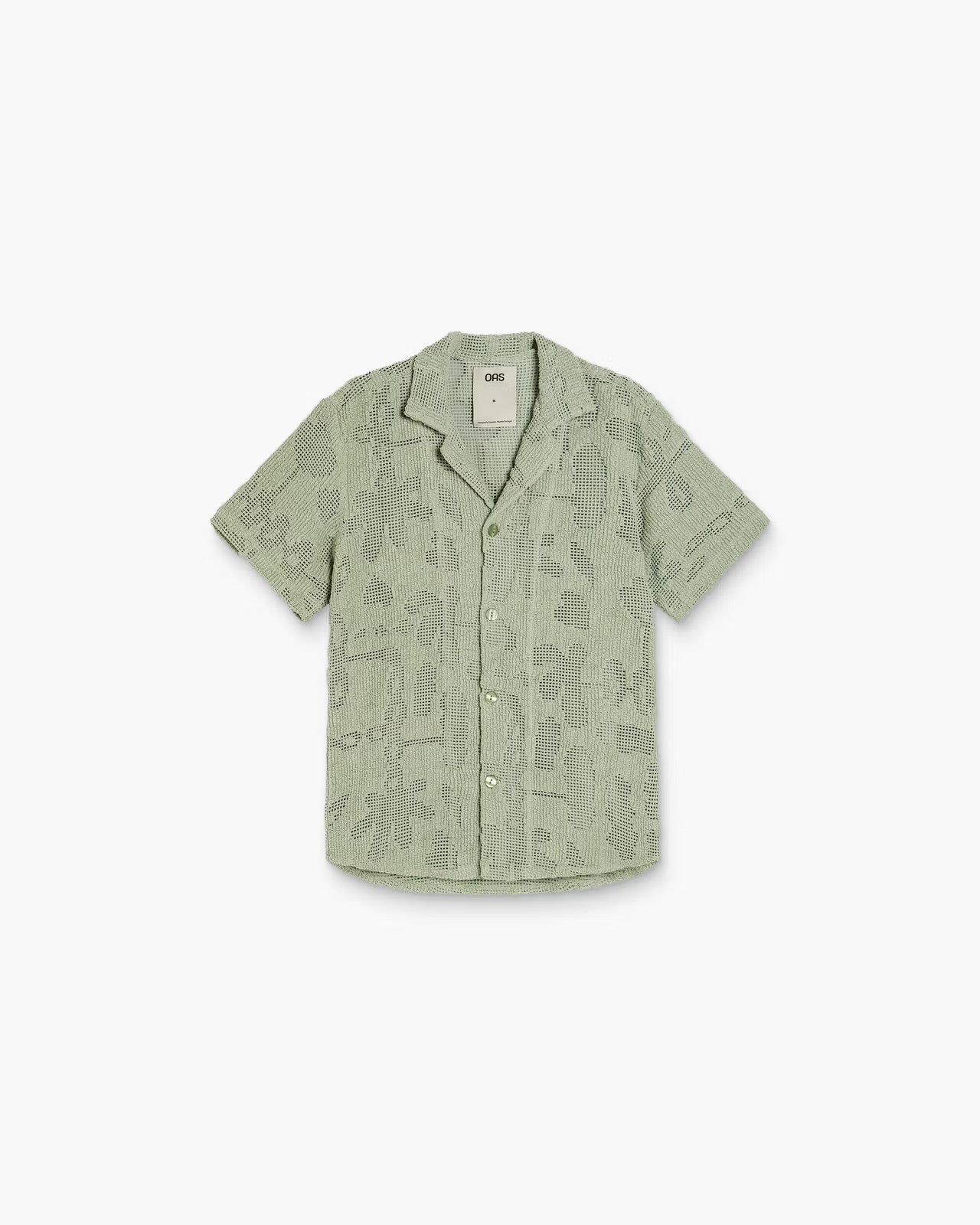 OAS CUBA CROCHET SHIRT IN GALBANUM in GALBANUM — main product view