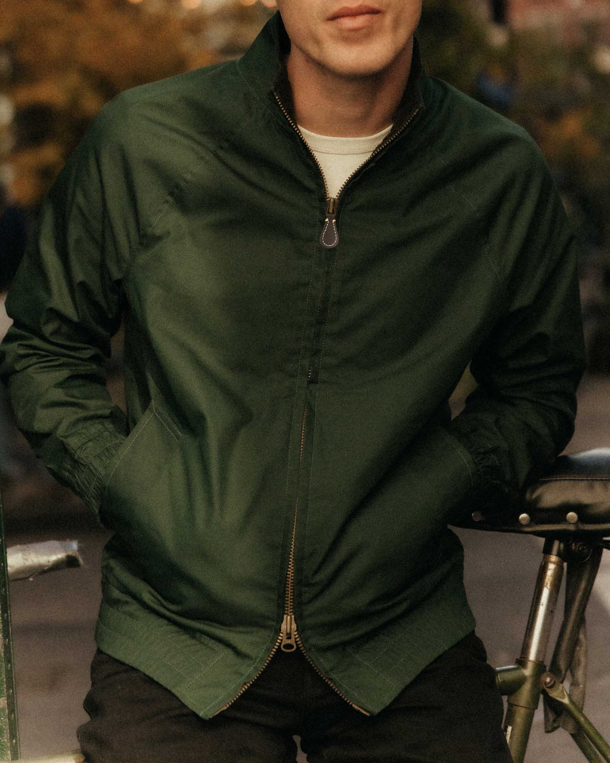 TAYLOR STITCH THE DEAN JACKET IN DARK SPRUCE TWILL in DARK SPRUCE TWILL — view 2