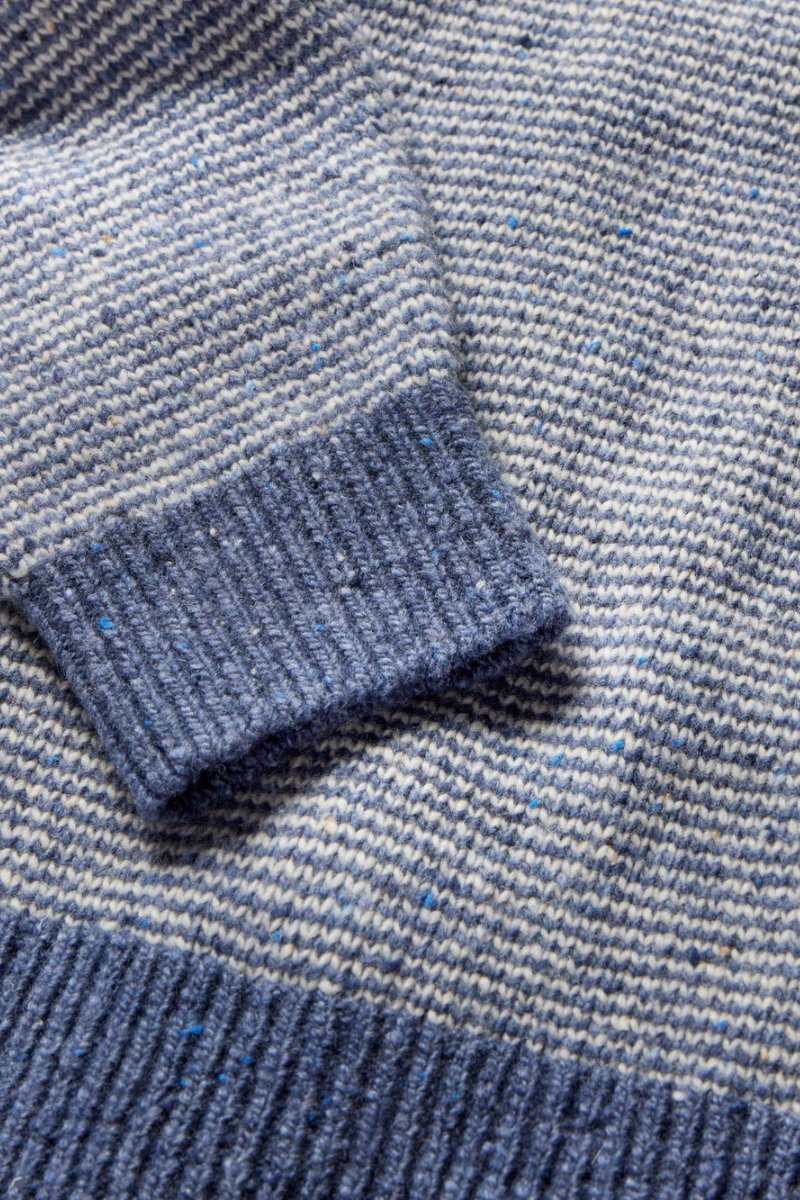 FAHERTY DONEGAL CREW SWEATER IN SEA FEEDER MARL