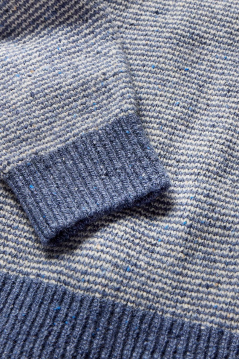 FAHERTY DONEGAL CREW SWEATER IN SEA FEEDER MARL in SEA FEEDER MARL — view 2