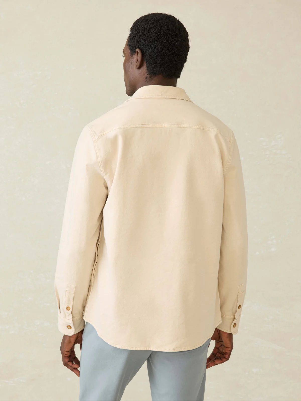 FAHERTY SUNWASHED CANVAS CPO IN SEA SALT in SEA SALT — view 2