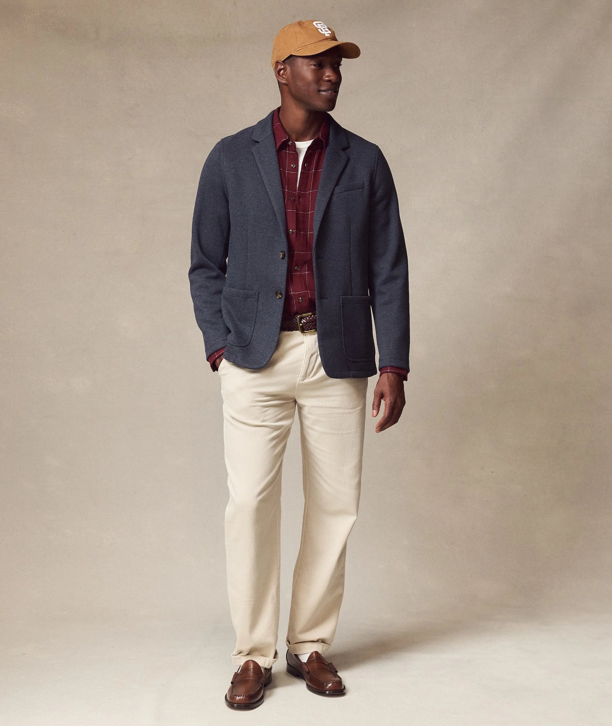 MARINE LAYER PACIFICA WOOL BLAZER IN DARK NAVY