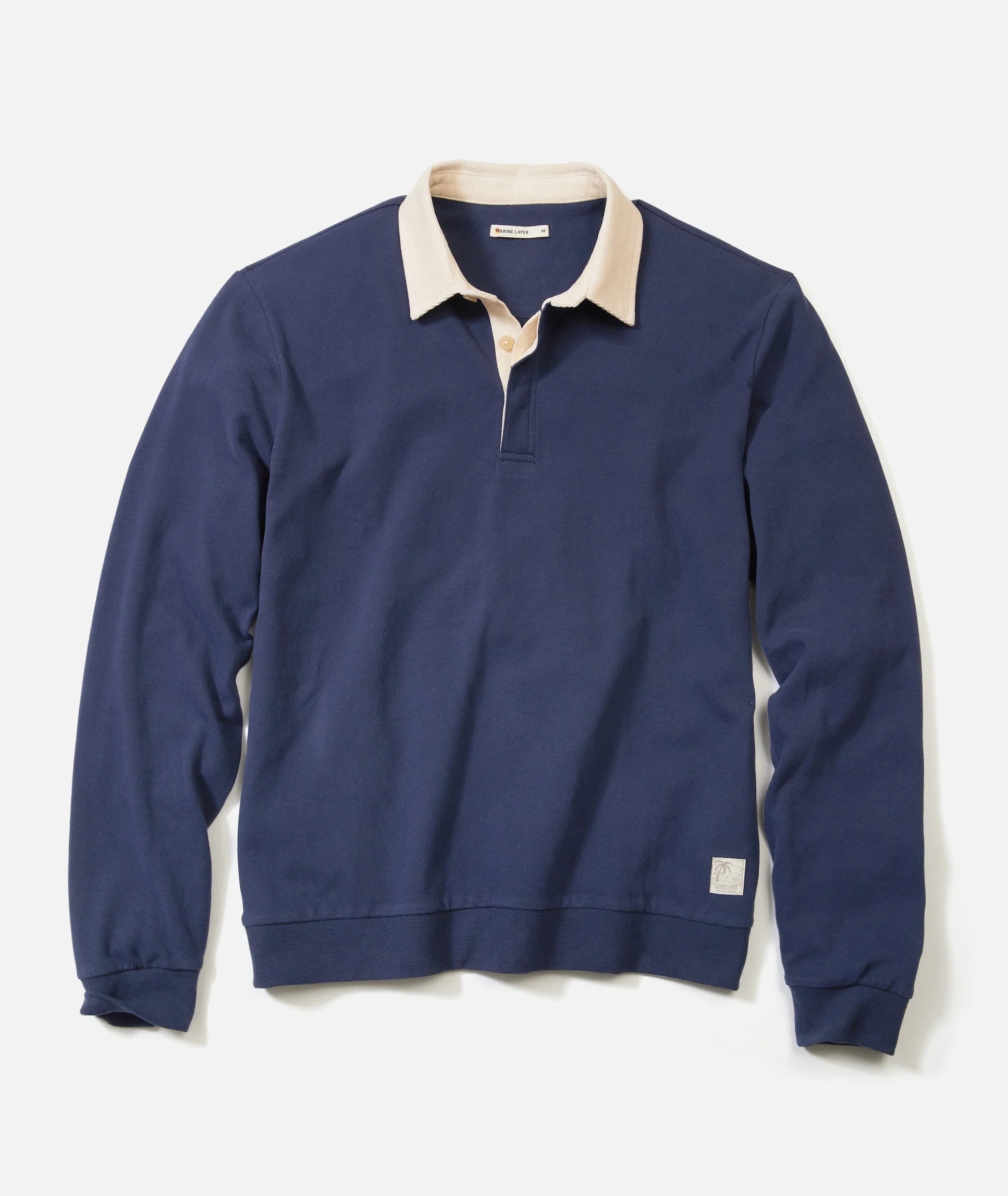 Marine Layer - Marine Layer Sueded Rugby Polo In Balsam Green - Rent With Thred