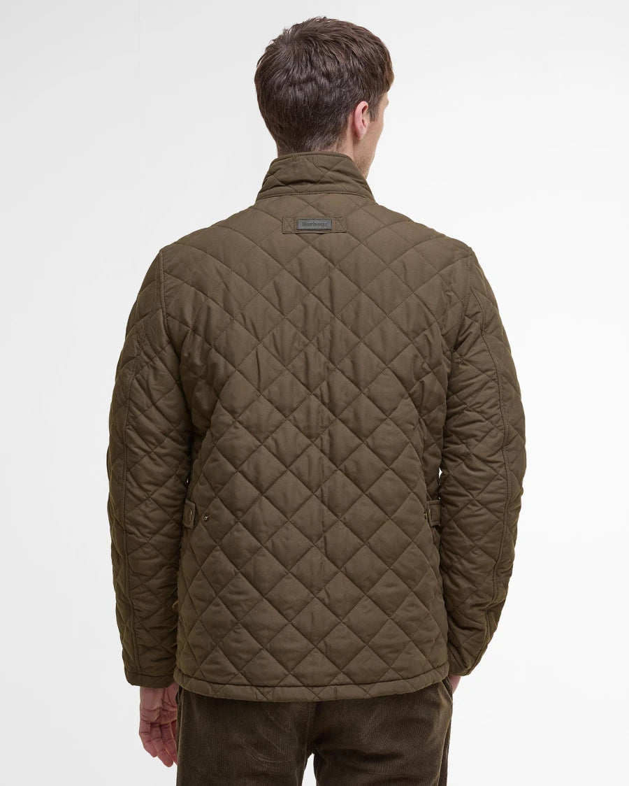 BARBOUR SHOVELER QUILTED JACKET IN DARK OLIVE in DARK OLIVE — view 2