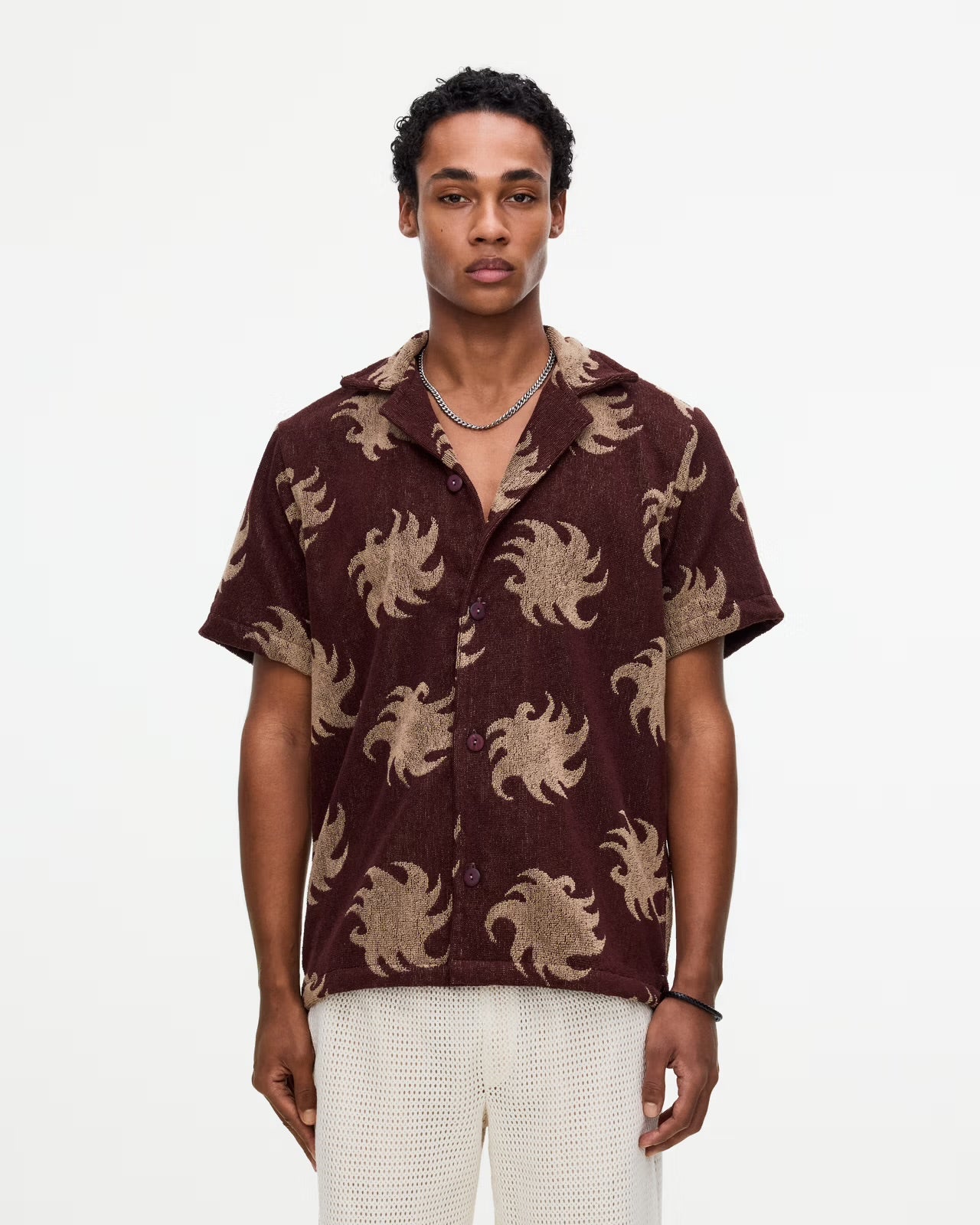 OAS CUBA TERRY SHIRT IN MOCHA EMBER in MOCHA EMBER — view 2
