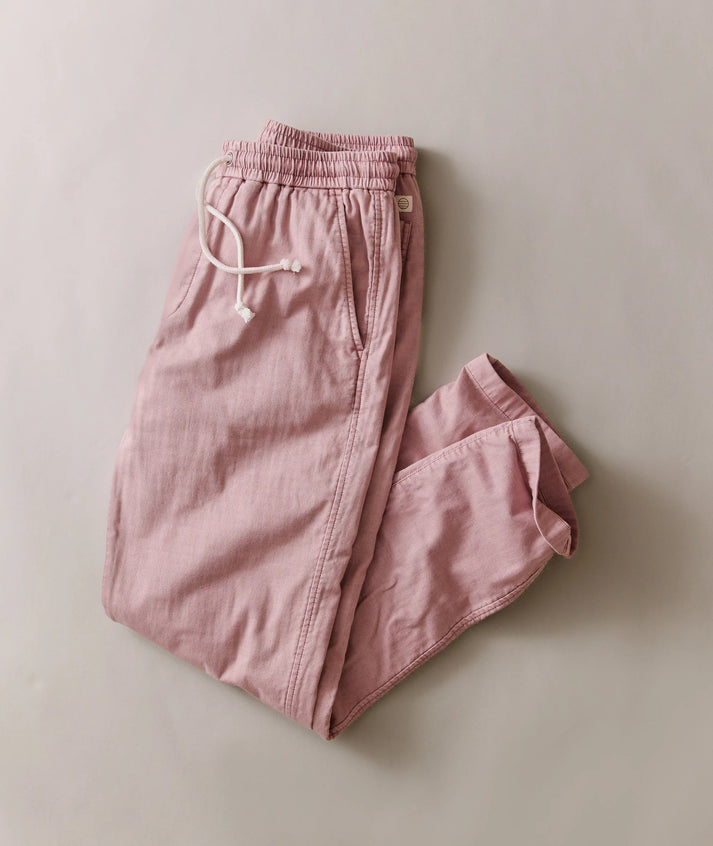 MARINE LAYER SATURDAY STRETCH BEACH PANT IN FADED BRICK
