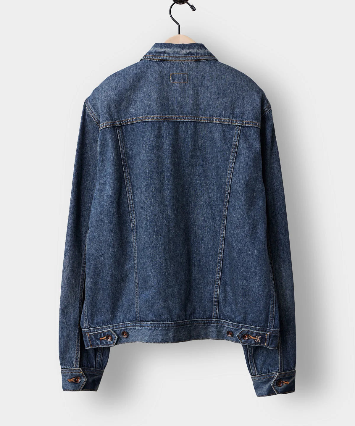 TODD SNYDER SELVEDGE DENIM JACKET IN MEDIUM WASH in MEDIUM WASH — view 3