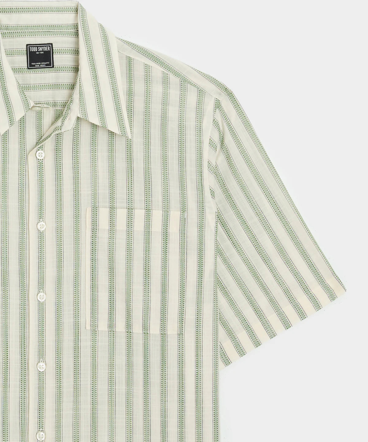 TODD SNYDER SUMMERWEIGHT BIG SHIRT IN OLIVE in OLIVE — view 2