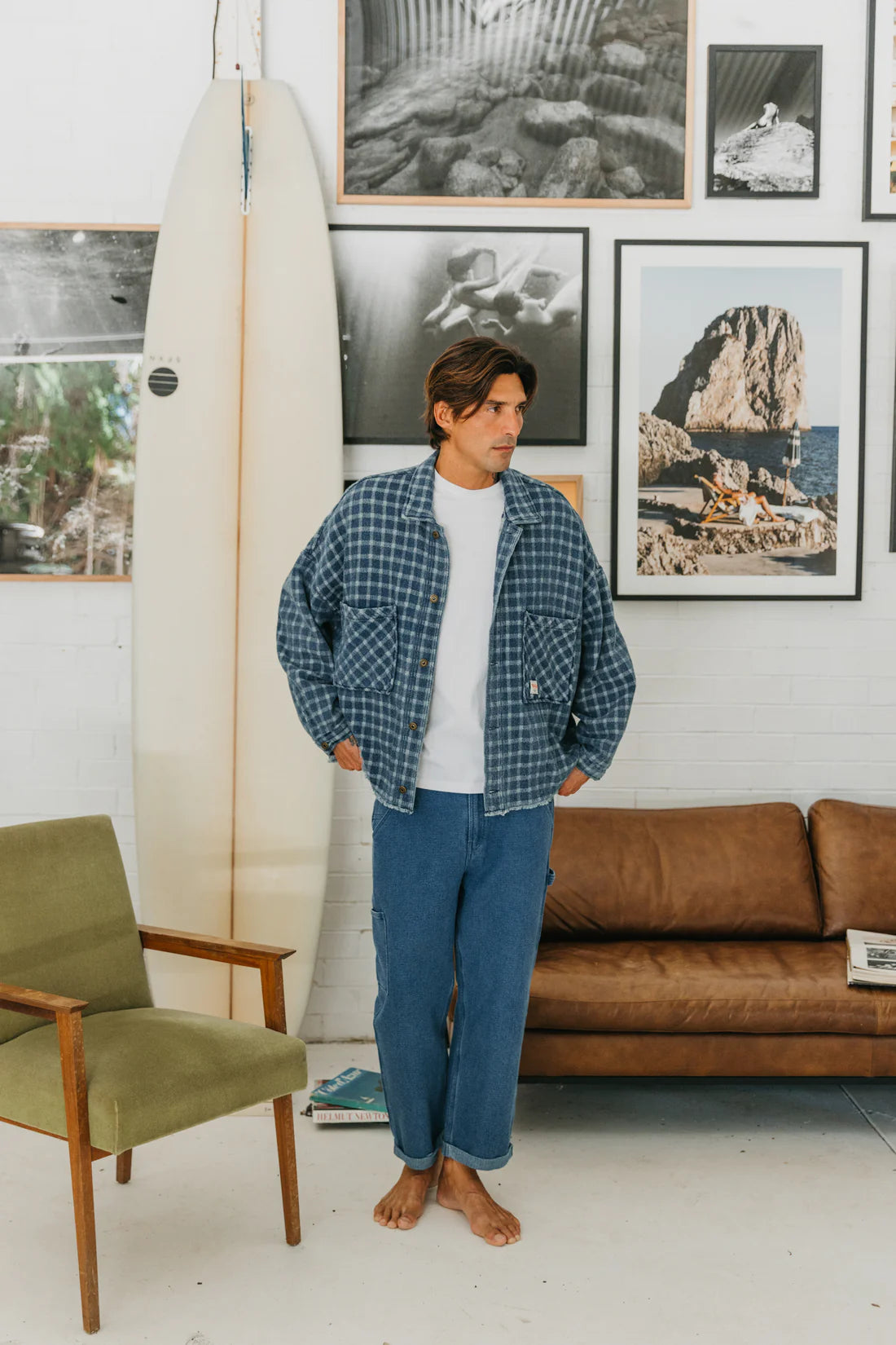 Ottway the Label OTTWAY WESTEN CHECKED DENIM JACKET in See product description — view 2