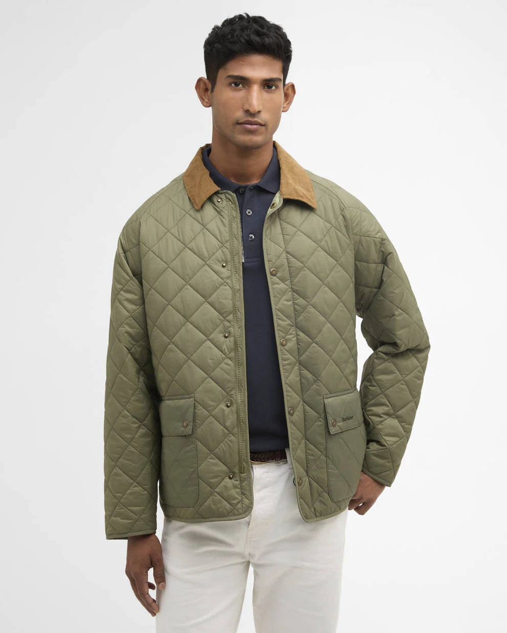 BARBOUR CITY BEDALE JACKET IN DUSTY OLIVE