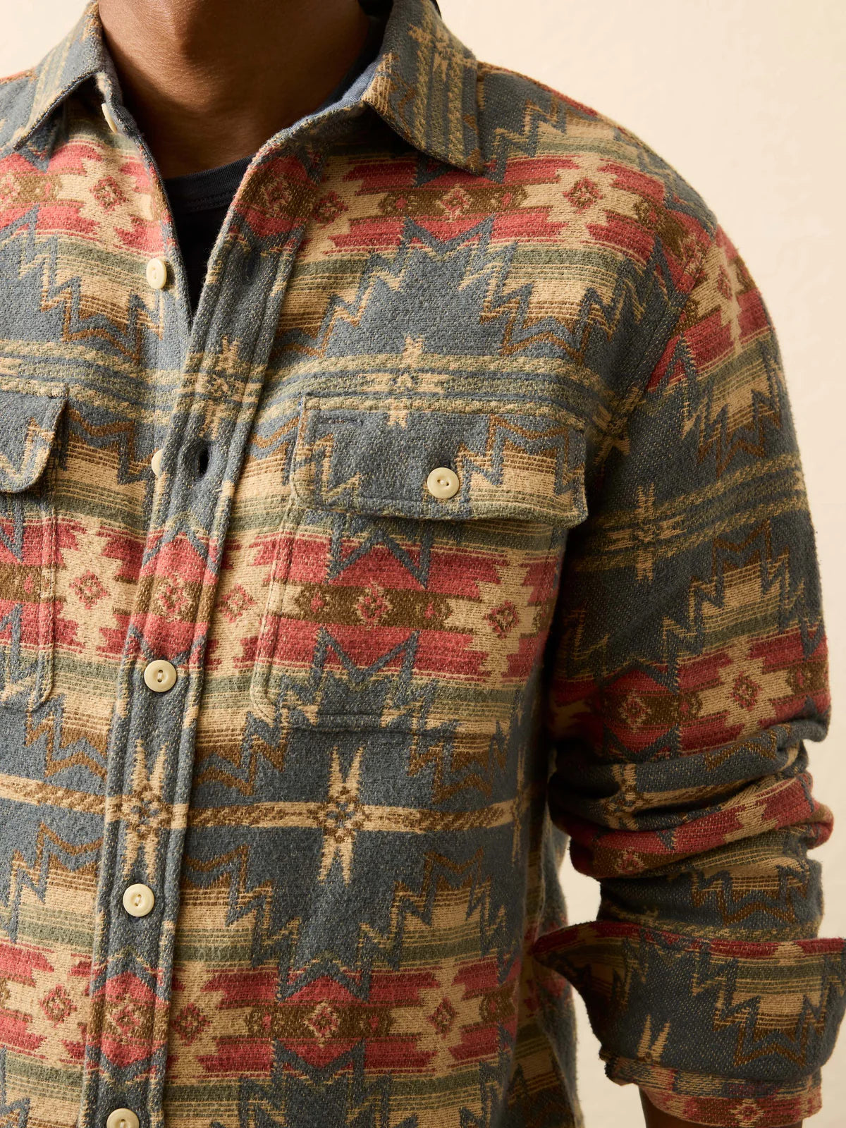 Faherty DOUG GOOD FEATHER CANYON OVER SHIRT IN FALL HARVEST in FALL HARVEST — main product view