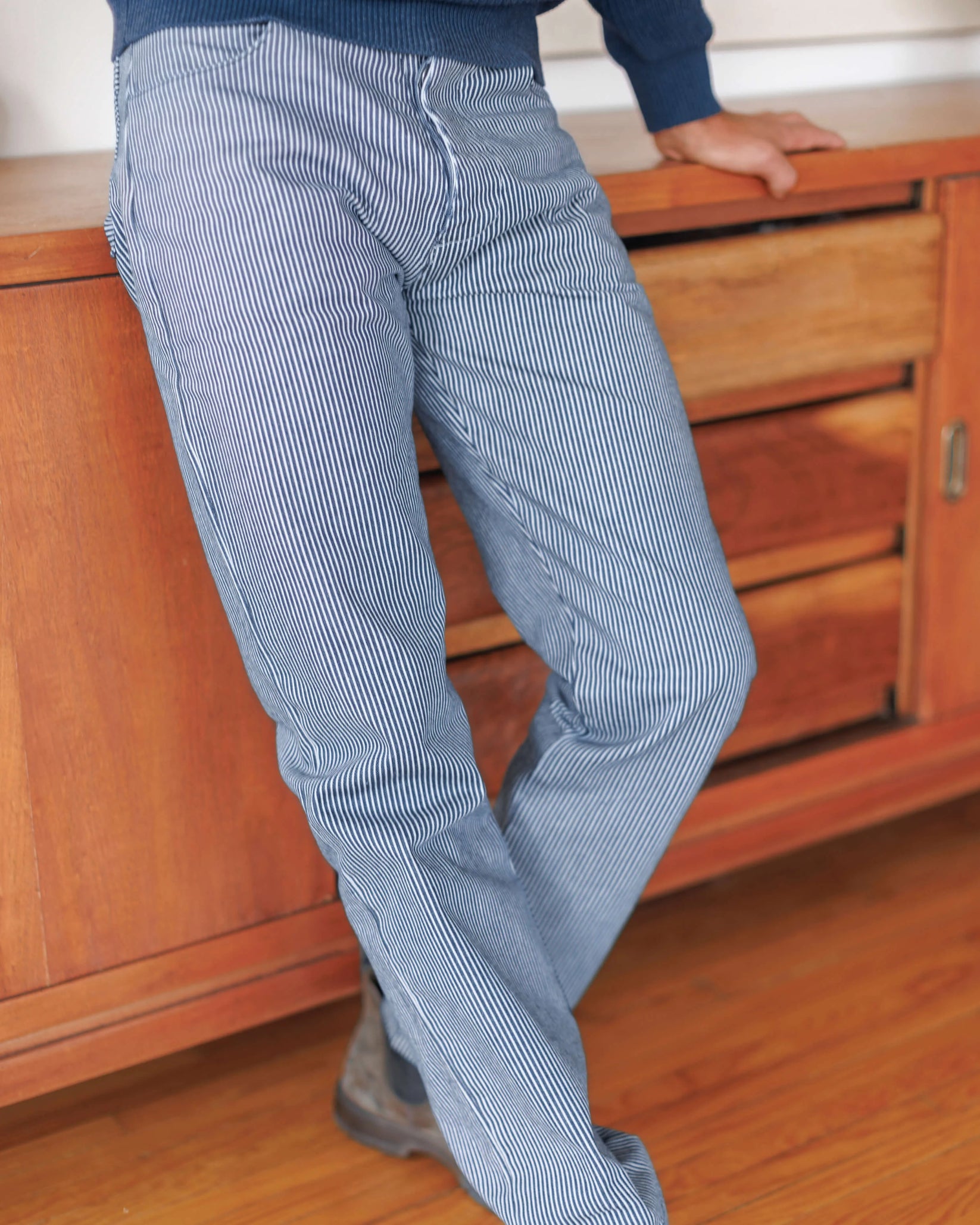 ALEX CRANE DENIM CHAM PANTS IN INDIGO LINES in INDIGO LINES — view 2
