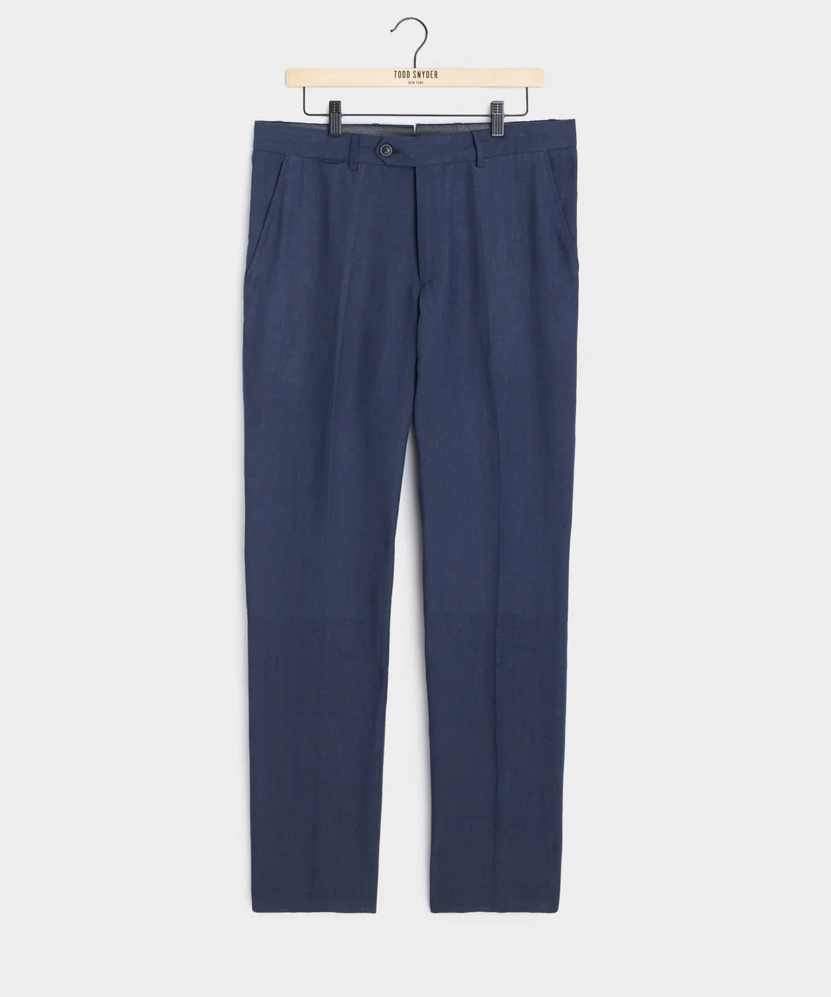 TODD SNYDER ITALIAN HEMP SUTTON TROUSER IN NAVY INK